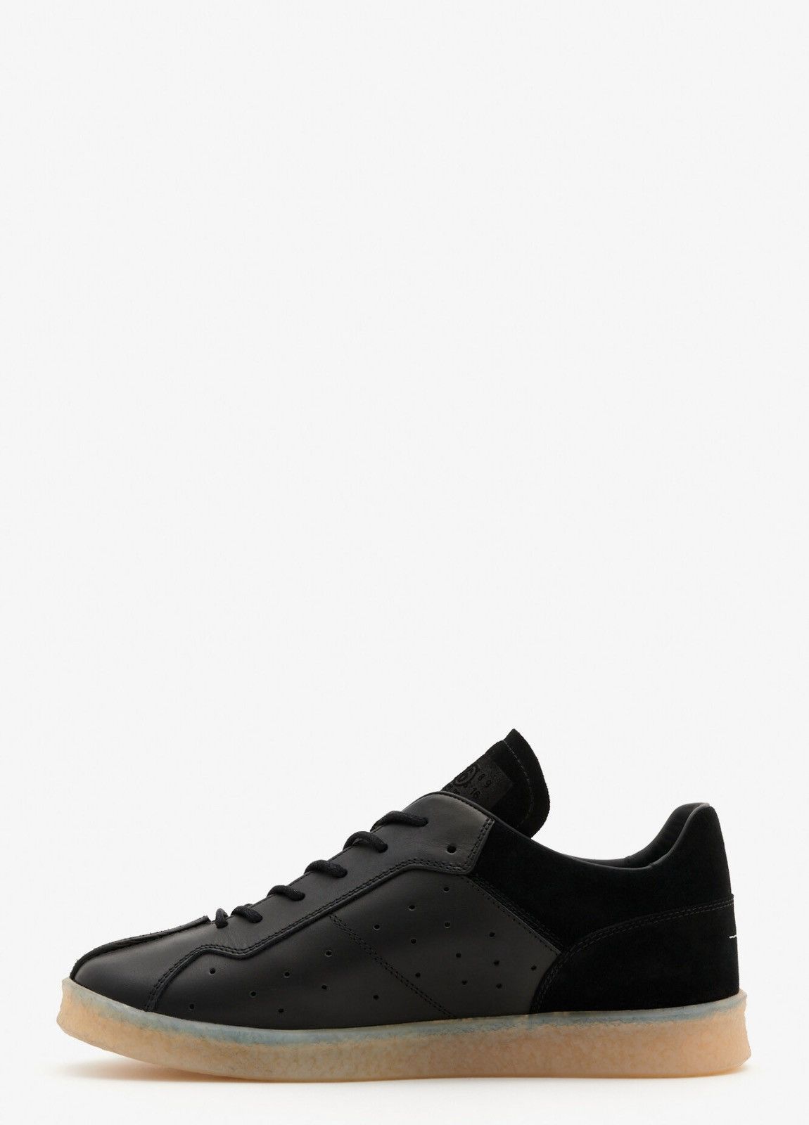 Other Last Size Maison Margiela MM6 Court Black Leather Sneakers Size US 13 / EU 46 - 2 Thumbnail