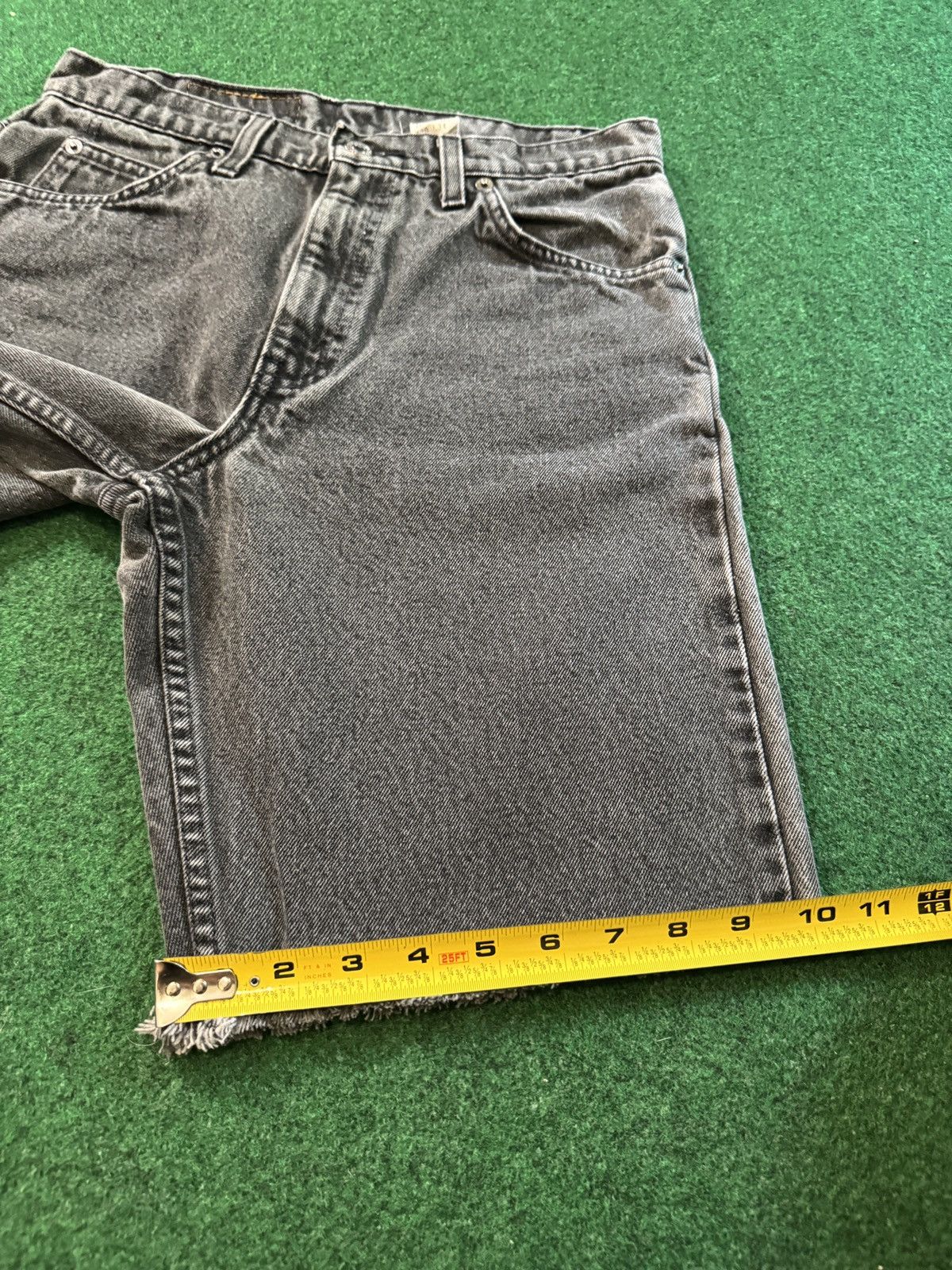 Levi's Vintage Clothing Vtg 90s Levi’s 517 Cutoff Black Jorts Grunge Denim Shorts Size US 29 - 8 Thumbnail