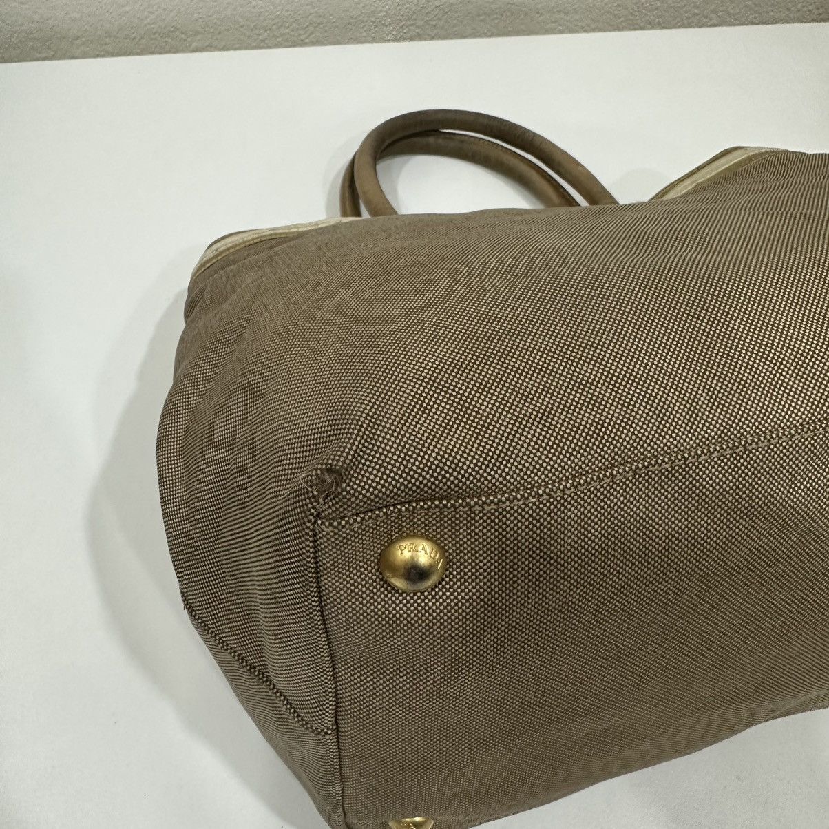 Prada PRADA JACQUARD TOTE BAG WITH A BOW ACCENT Size ONE SIZE - 9 Thumbnail