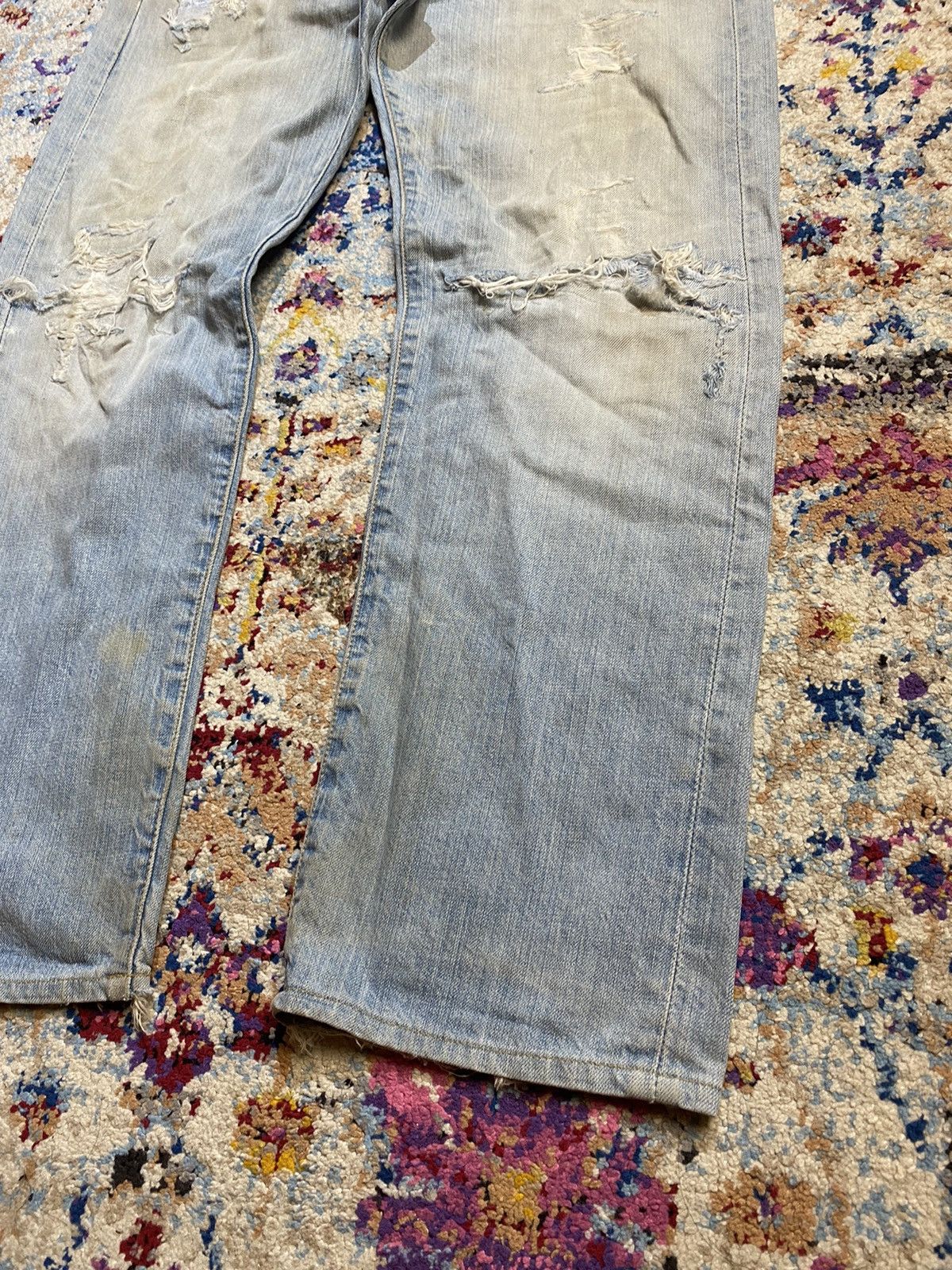 Levi's × Vintage Distressed Washed Blue Rindem Japan 501 Levis 30x32 Size US 32 / EU 48 - 6 Thumbnail