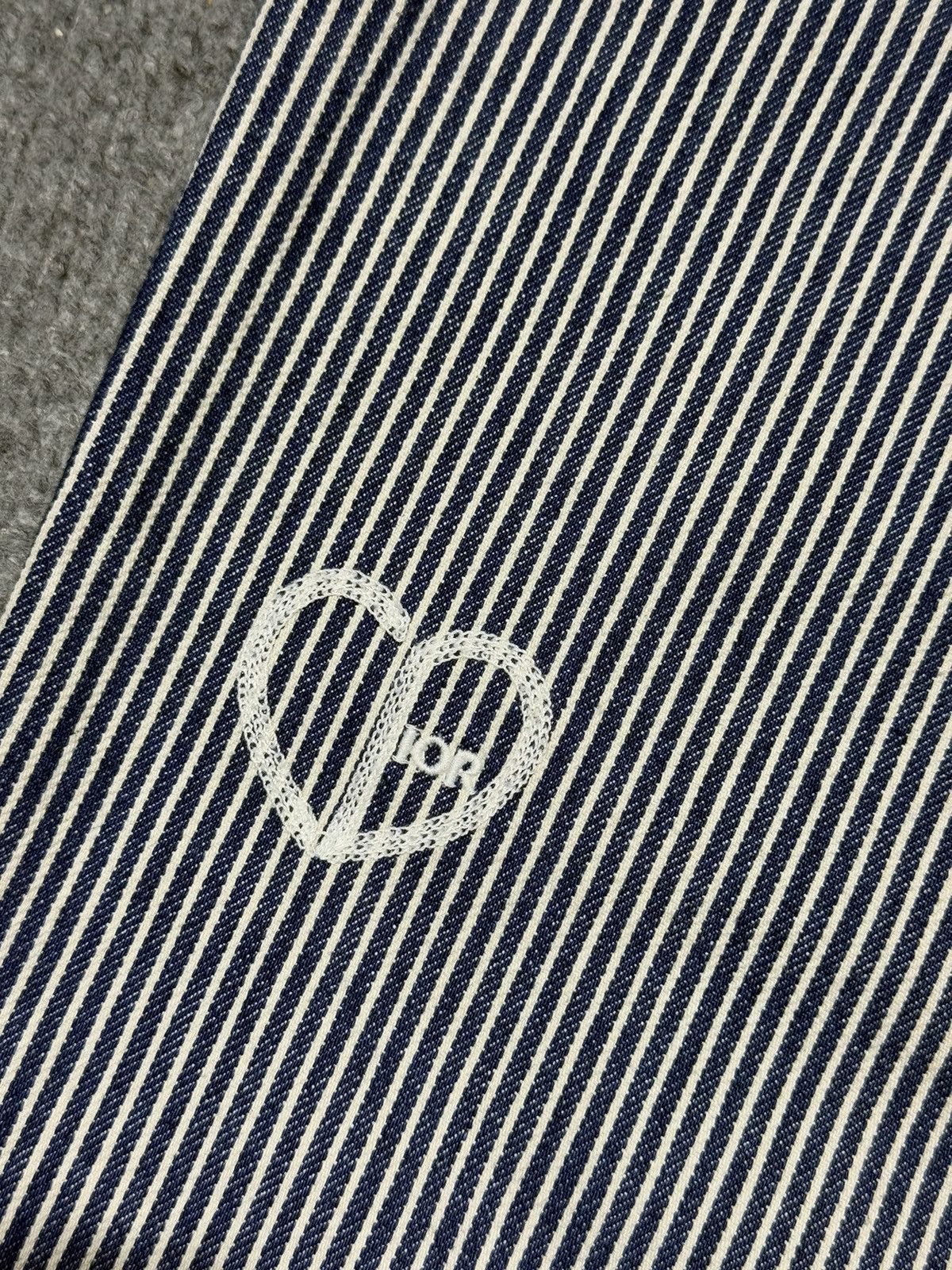 Dior Dior Striped Carpenter Heart CD Embossed Pants Size US 31 - 9 Thumbnail