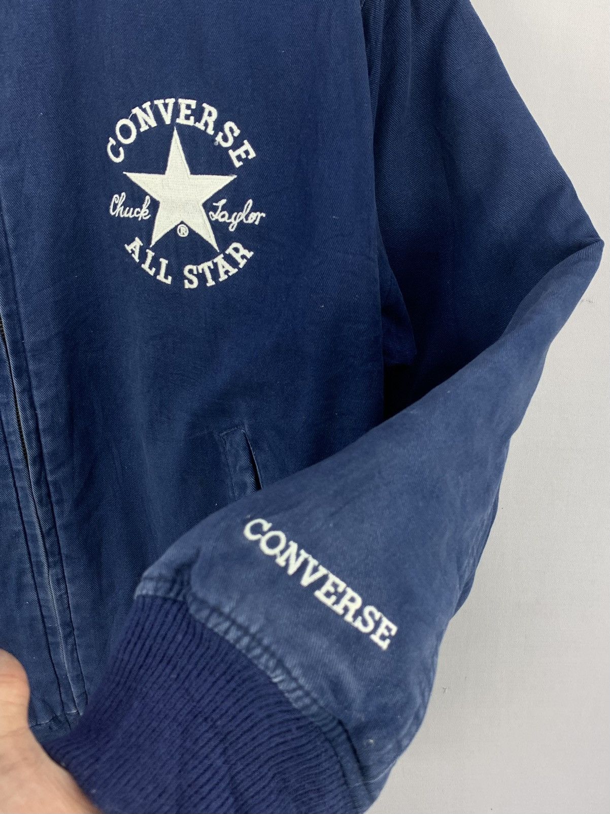 Converse Vintage 90s Era Converse All Star Embroidered Bomber Jacket Size US L / EU 52-54 / 3 - 9 Thumbnail