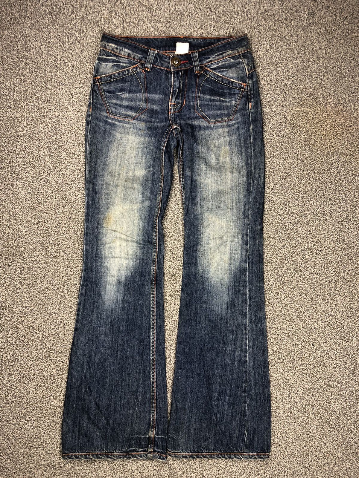 Japanese Brand Vintage Japanese Brands Nude Faded Flare Jeans Size 30" / US 8 / IT 44 - 1 Thumbnail