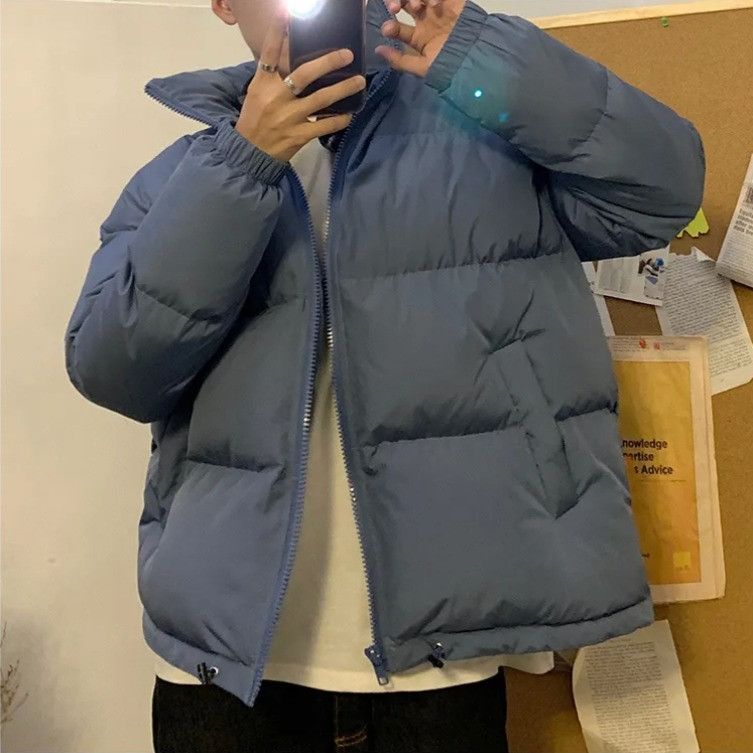 image of Vintage Blue Oversized Puffer Jacket, Men's (Size Large)