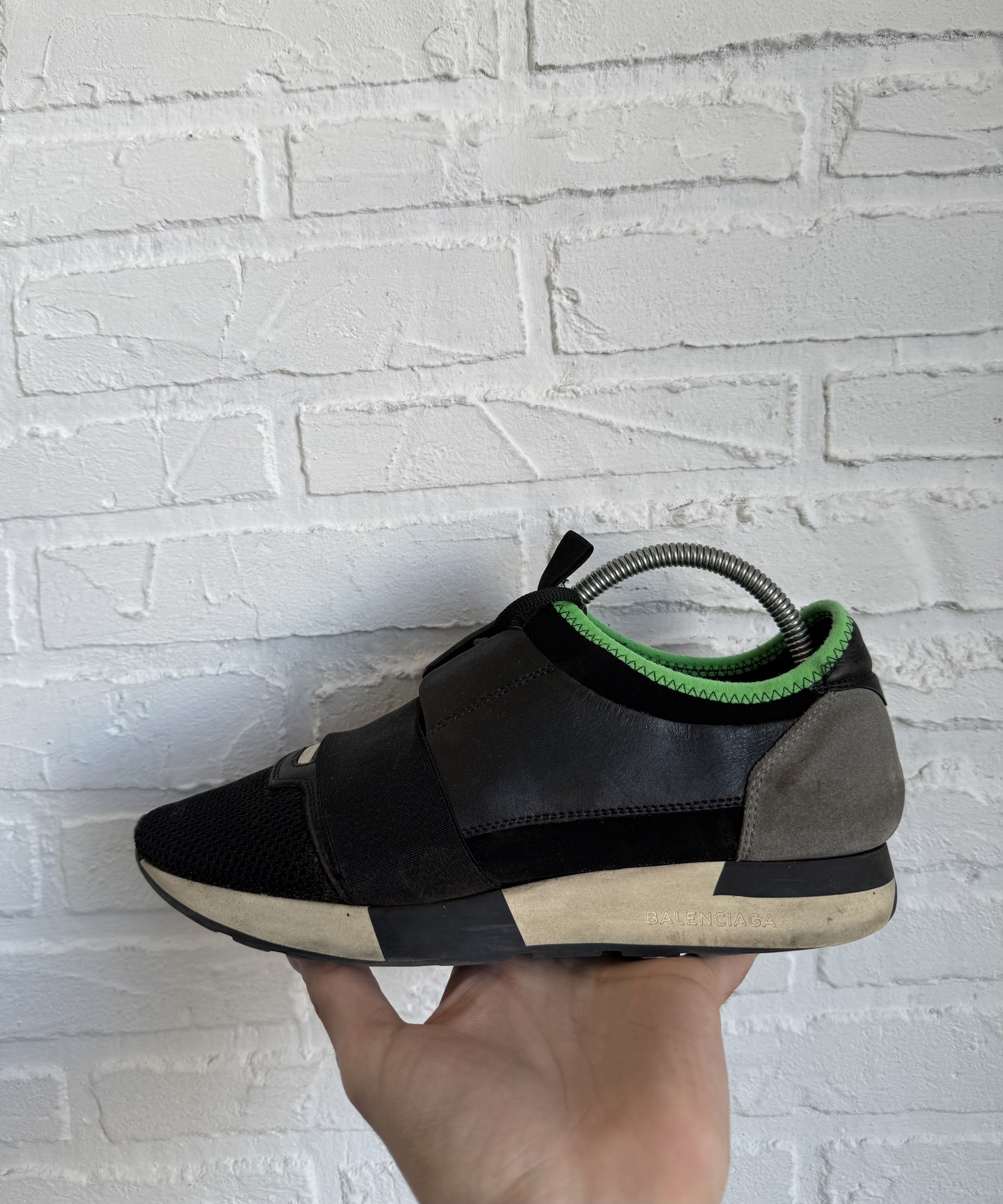 Balenciaga Balenciaga race runner black green sneakers Size US 6.5 / EU 39-40 - 1 Thumbnail