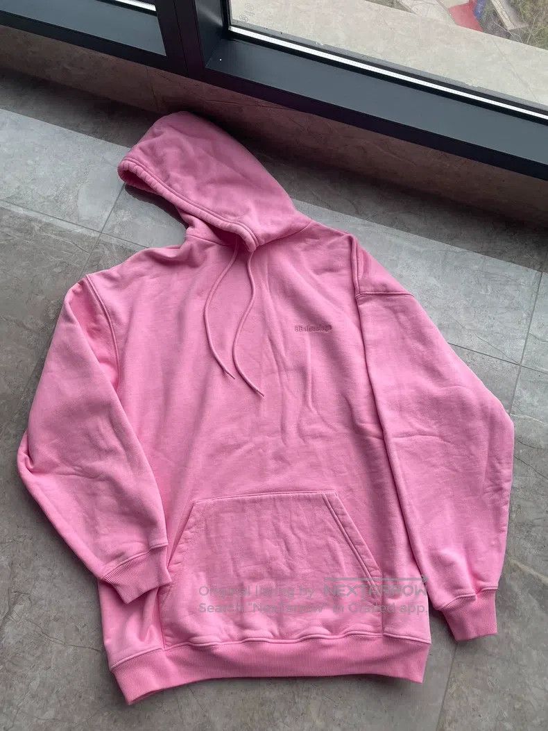 Balenciaga Balenciaga Pink Small Logo Sweatshirt Size US S / EU 44-46 / 1 - 1 Thumbnail