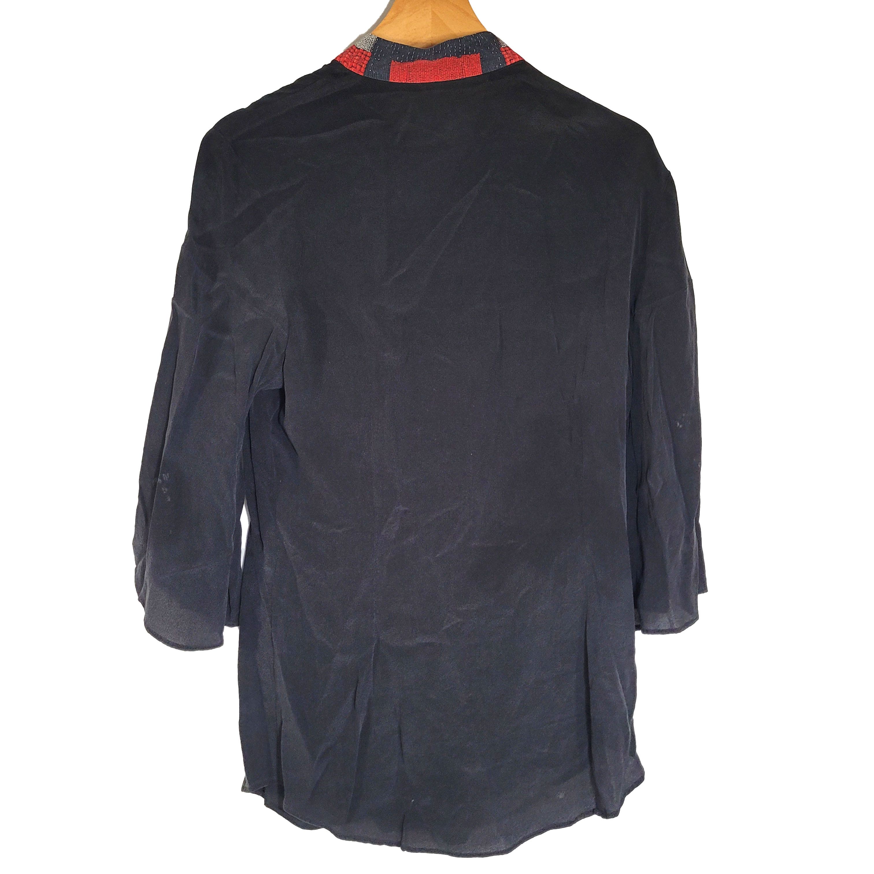 Other Women's 100% Silk Short Sleeve Top Button-Up Shirt SDK360 Size XS / US 0-2 / IT 36-38 - 3 Thumbnail