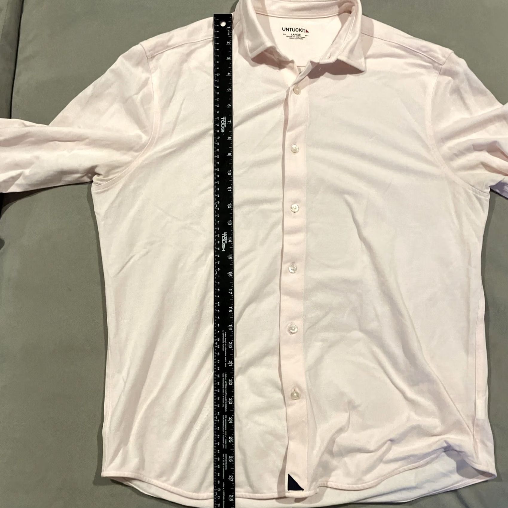 UNTUCKit UNTUCKit Shirt Large Pink Cotton Long Sleeve Button Down Beautiful 100% Size US L / EU 52-54 / 3 - 5 Thumbnail
