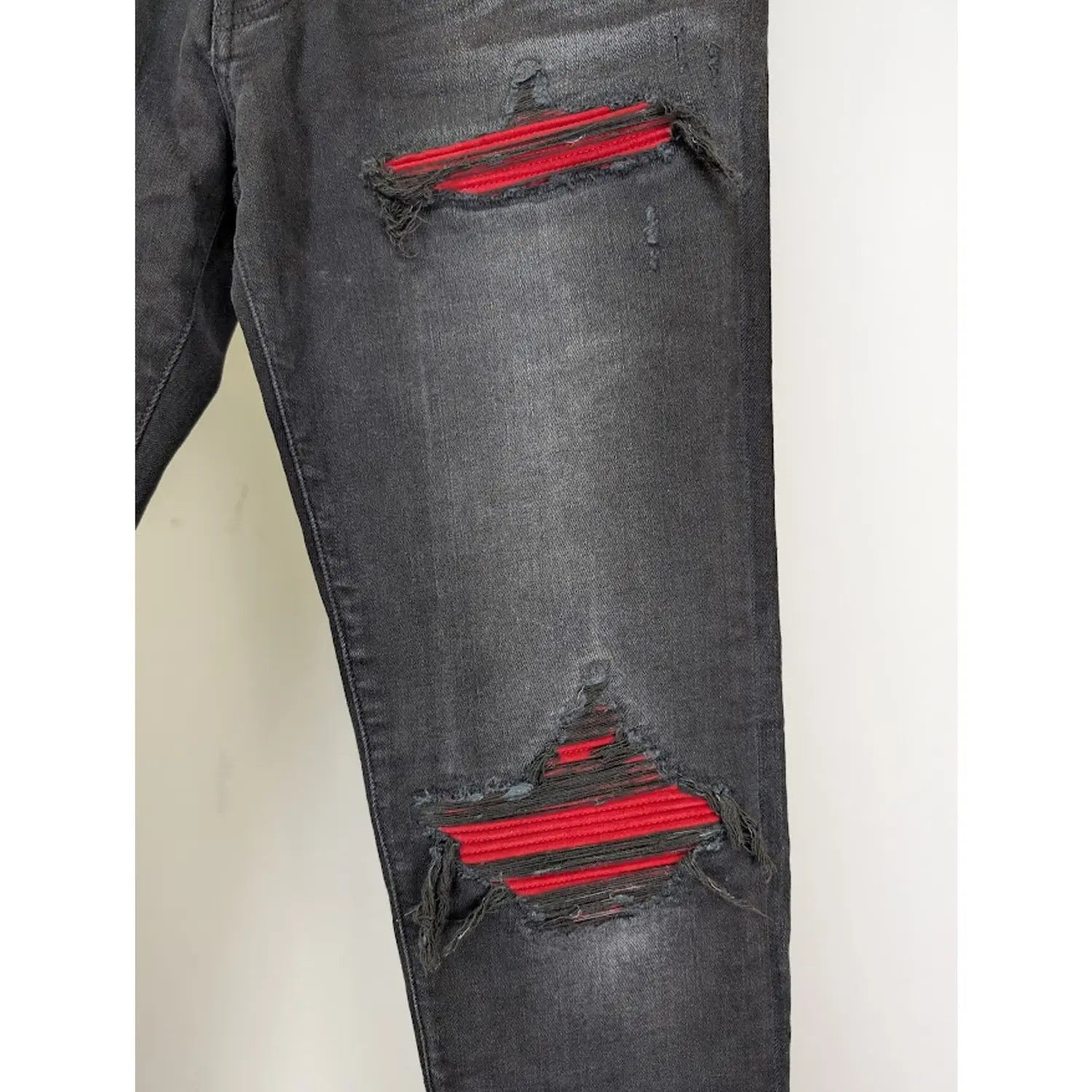 Amiri o1s1wg110925 MX1 Suede Jeans in Vintage Black Size US 31 - 6 Thumbnail