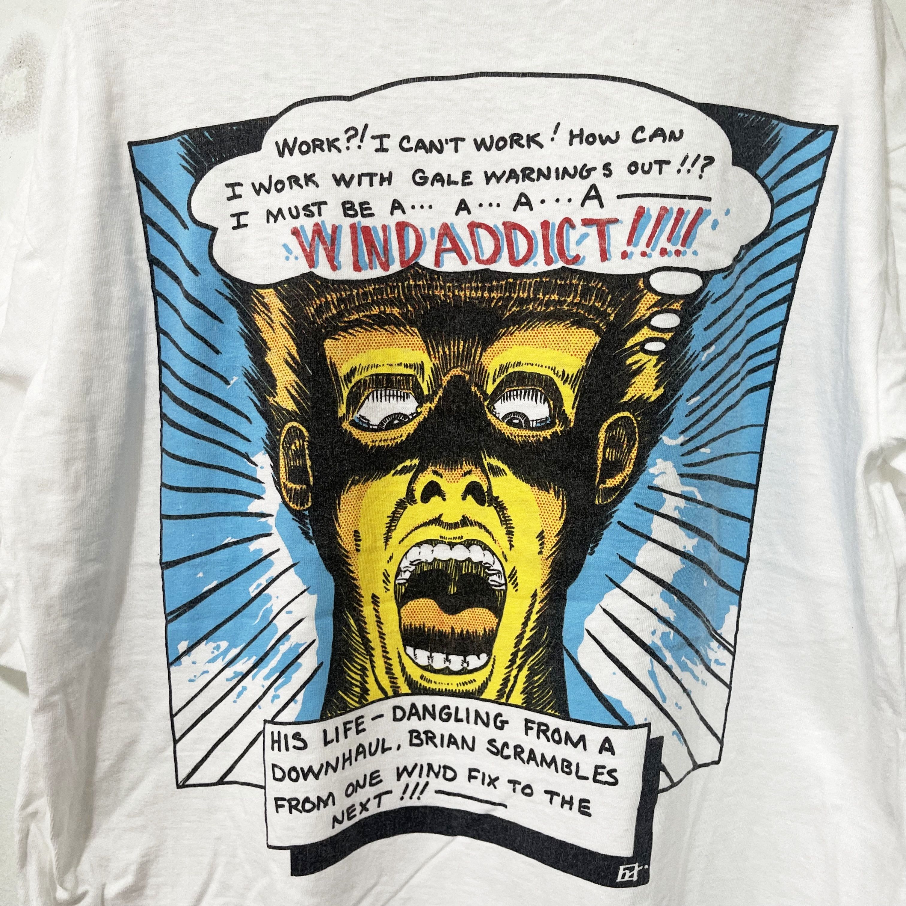 Vintage Vintage 90s Windsurfing Comics Shirt Size US L / EU 52-54 / 3 - 2 Thumbnail