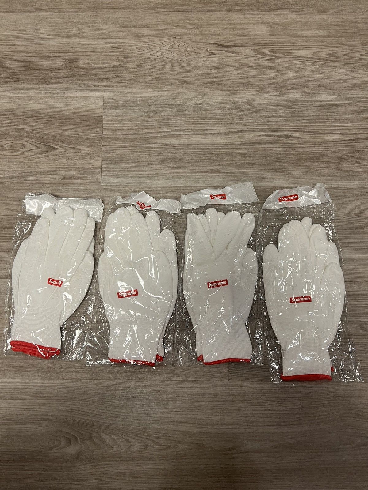 Supreme Accessories Rubber Garden Work Gloves White Lotx4