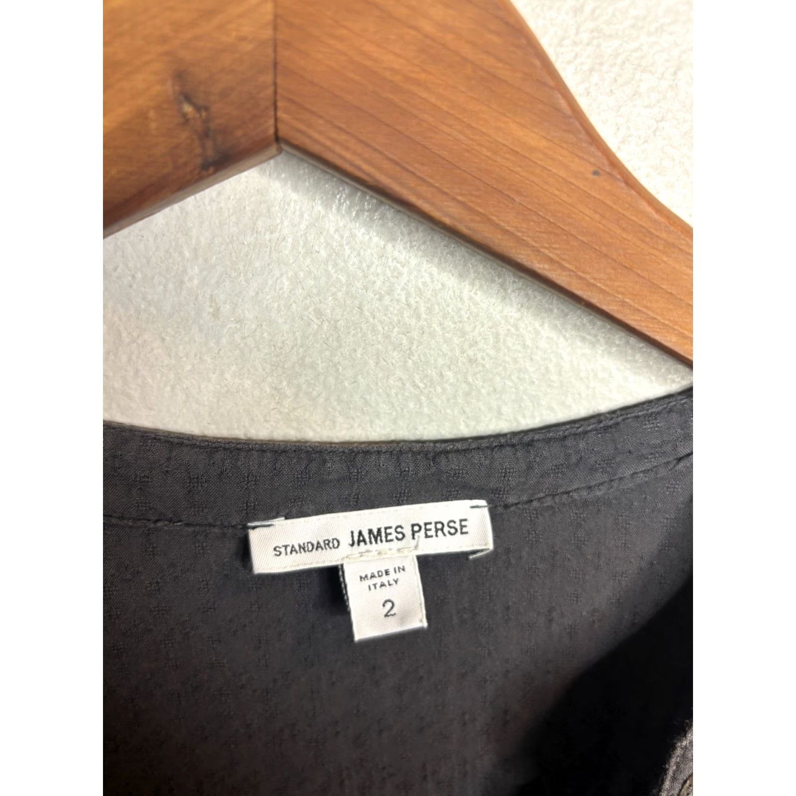 James Perse James Perse Maxi Dress Womens Gray Viscose Bodycon Slinky 2 Long Sleeve V-Neck Pullover 4578 Size XS / US 0-2 / IT 36-38 - 4 Thumbnail