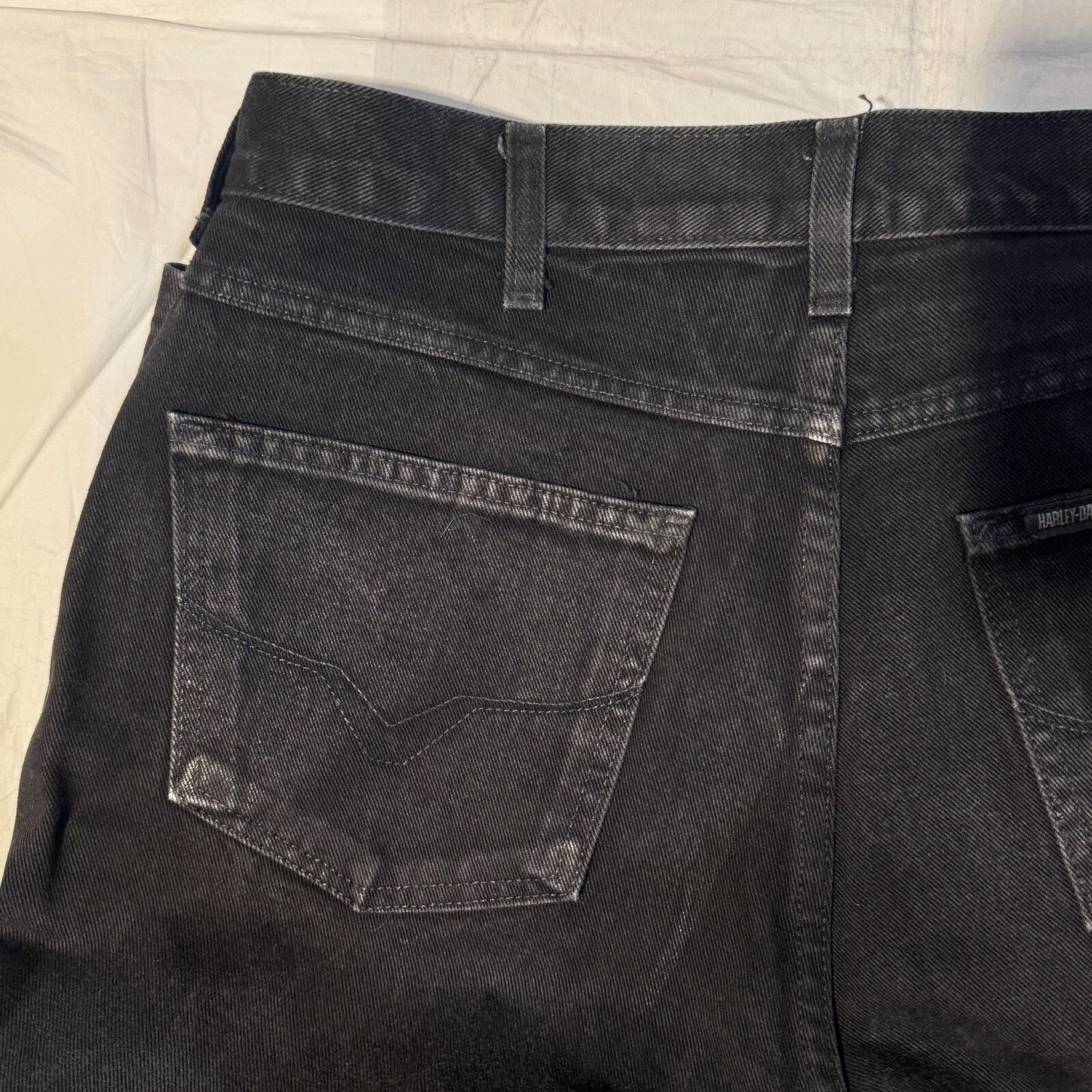 Harley Davidson Harley Davidson Jeans Womens 32x28 Black Denim Biker USA Boo Size 24" / US 00 / IT 34 - 10 Thumbnail