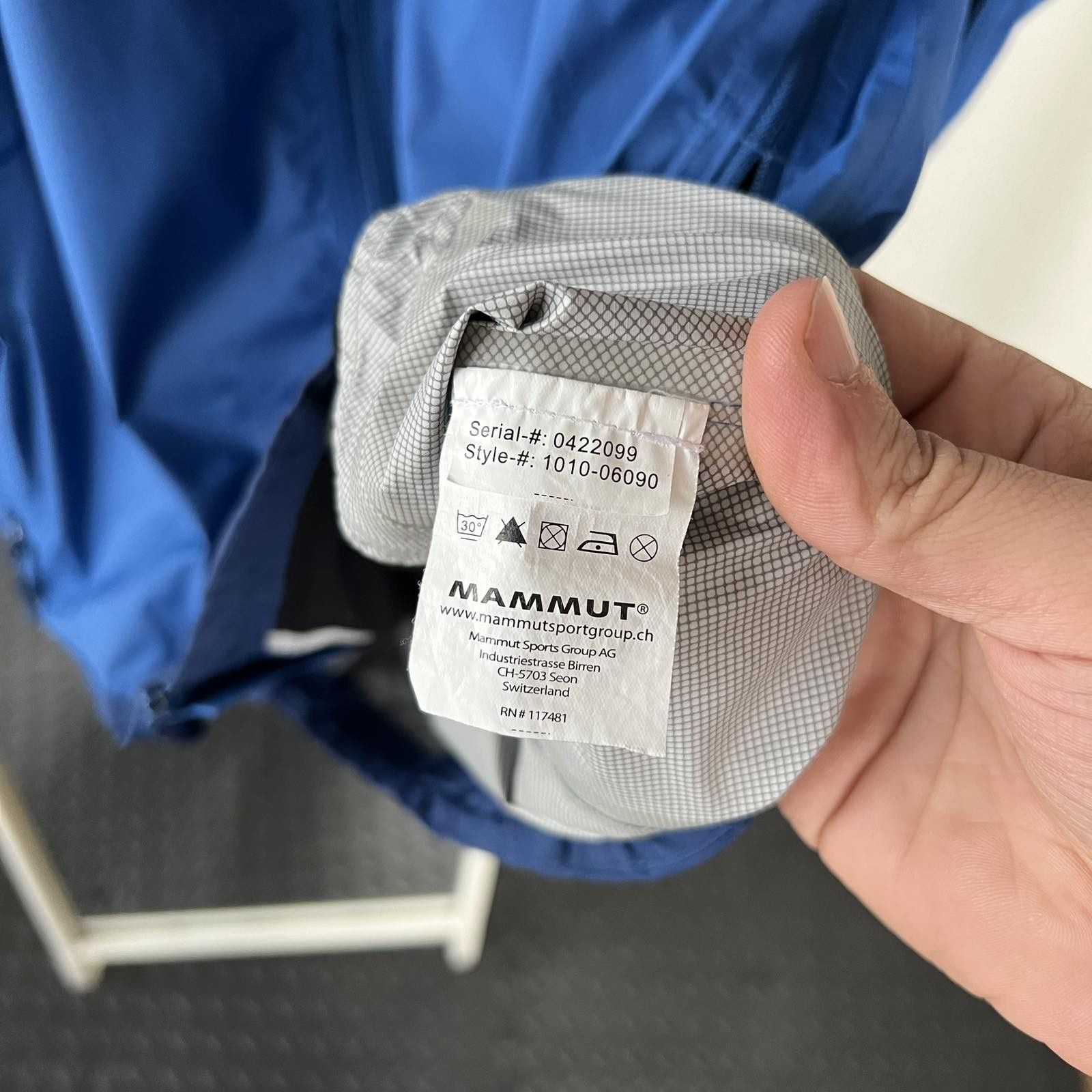 Mammut Mammut light Blue jacket Sz XL Size US XL / EU 56 / 4 - 8 Thumbnail