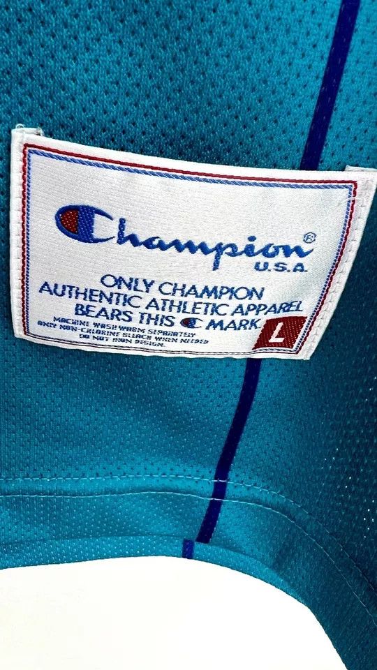Champion Authentic Vintage Alonzo Mourning Charlotte Hornets Champion Size US L / EU 52-54 / 3 - 4 Thumbnail