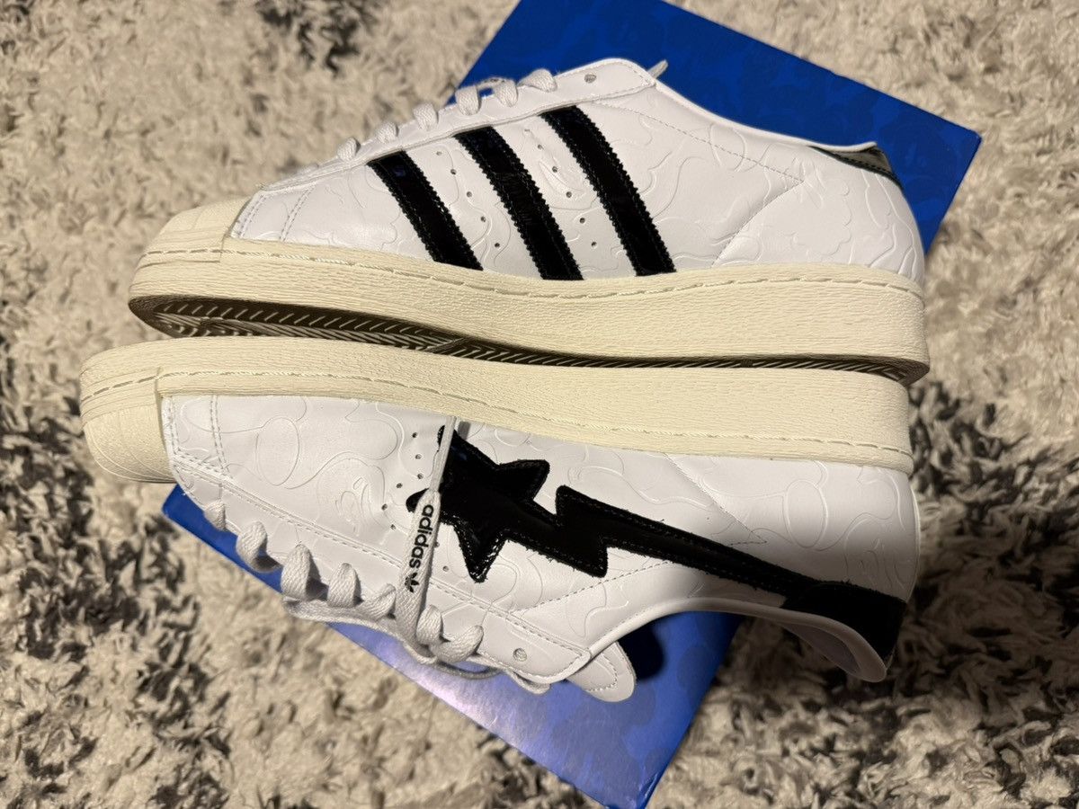 Adidas adidas Superstar White Size 12 SSTR v Bape Low Size US 12 / EU 45 - 3 Thumbnail
