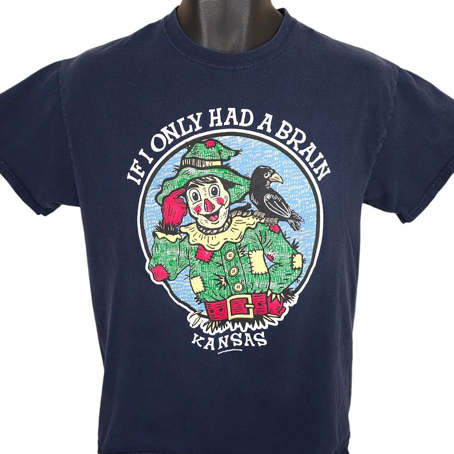 Gildan Kansas T Shirt Mens Size Medium Blue If I Only Had a Brain Size US M / EU 48-50 / 2 - 1 Thumbnail