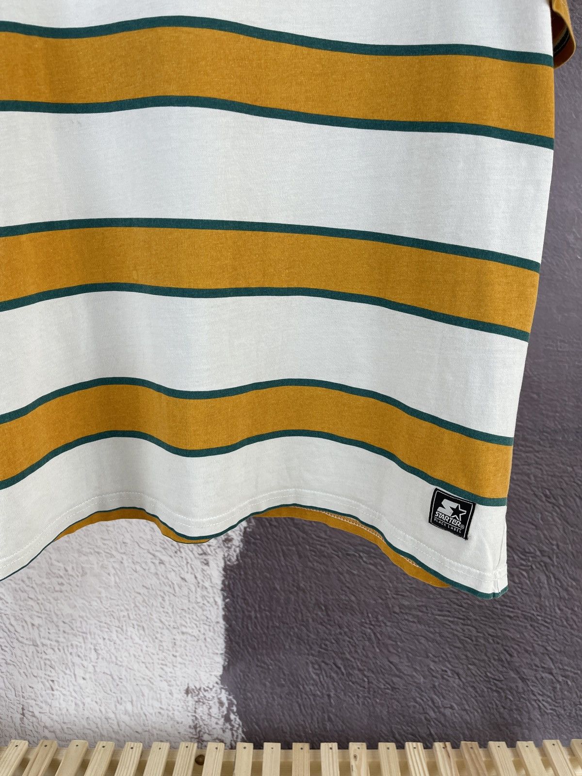 Black Label Starter Black label white orange striped tee shirt Size US XL / EU 56 / 4 - 4 Thumbnail