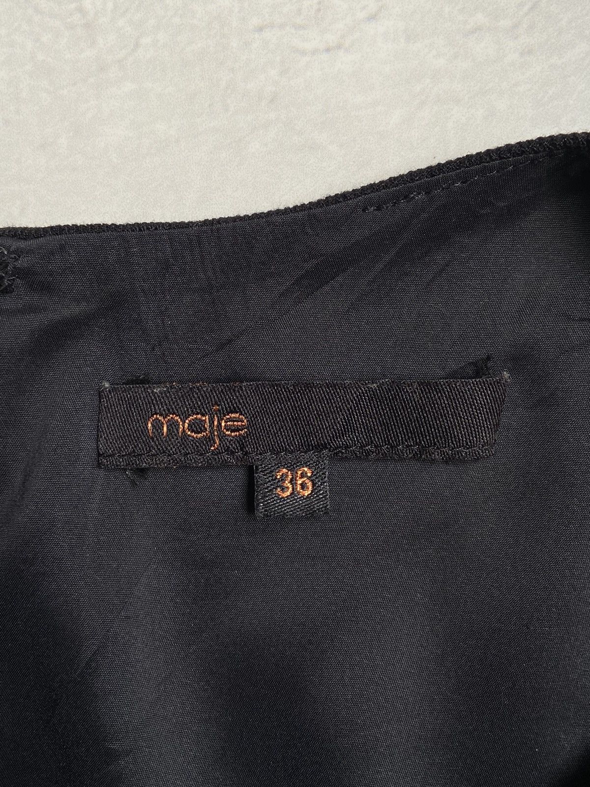 MAJE Black Midi Dress