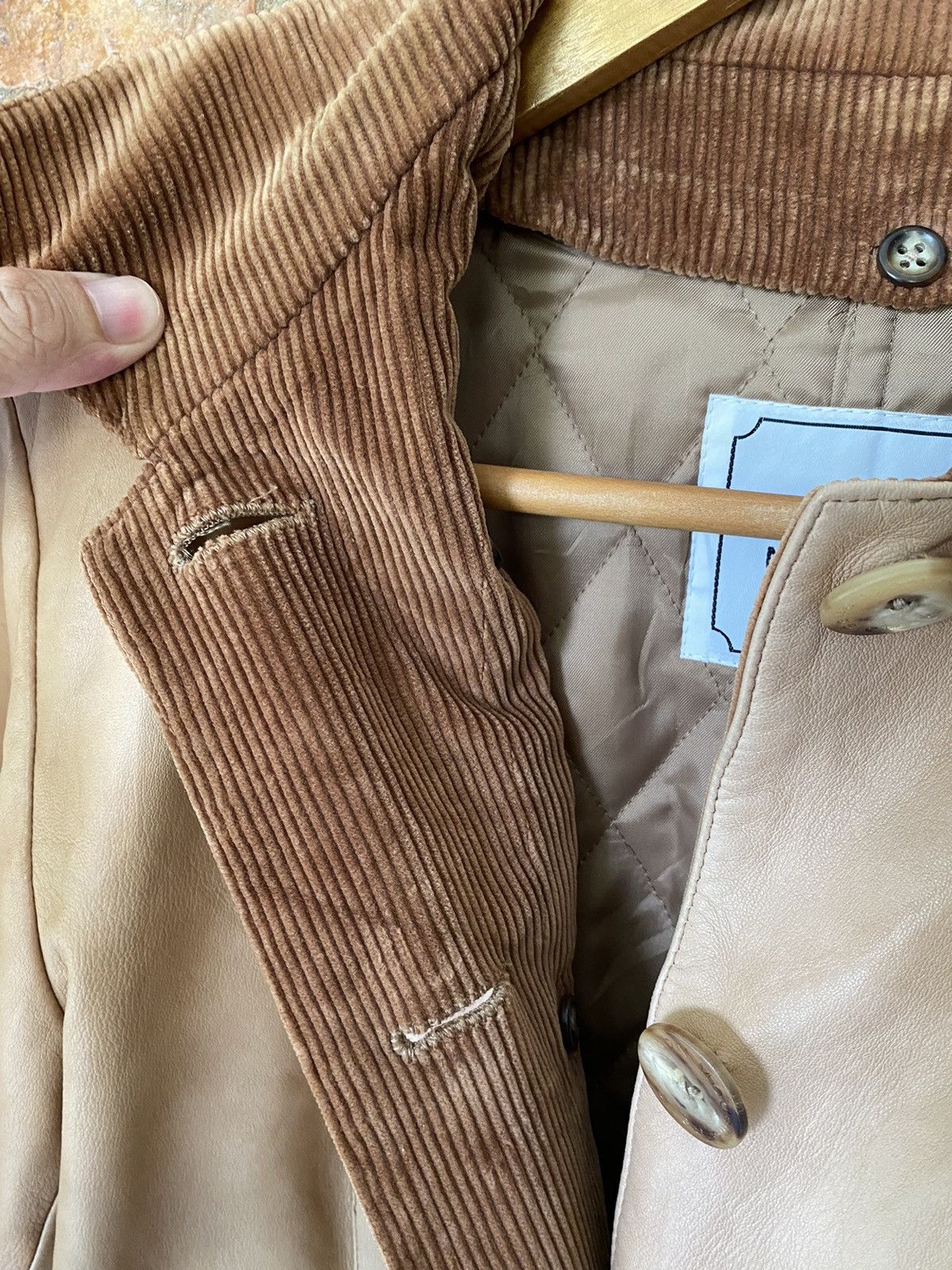 Japanese Brand × Mademoiselle Non Non 1990s Sheepskin Leather Jacket Size M / US 6-8 / IT 42-44 - 16 Thumbnail