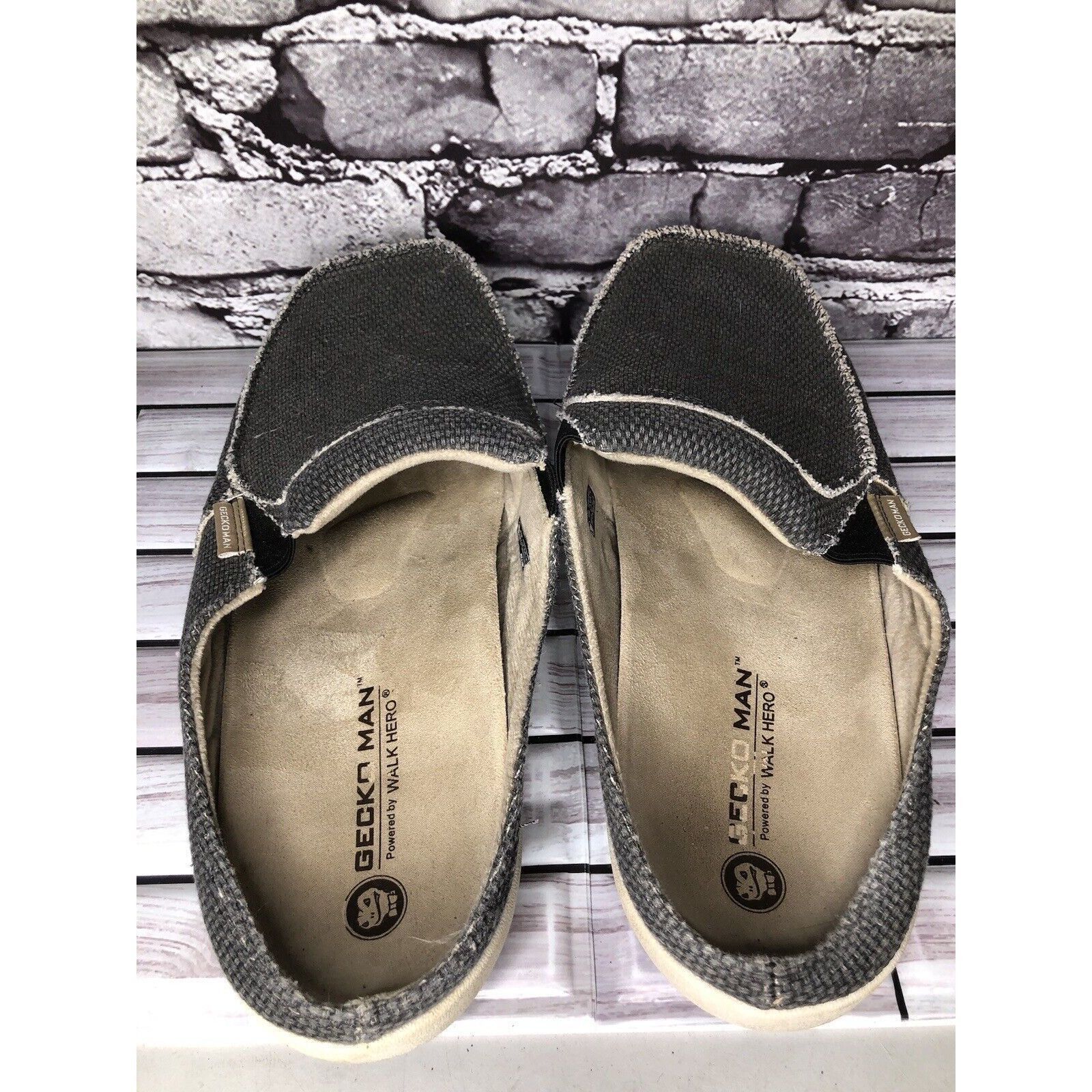 Other Gecko Man Walk Hero Arch Support Gray Canvas Fabric Mules Sh Size US 13 / EU 46 - 11 Thumbnail