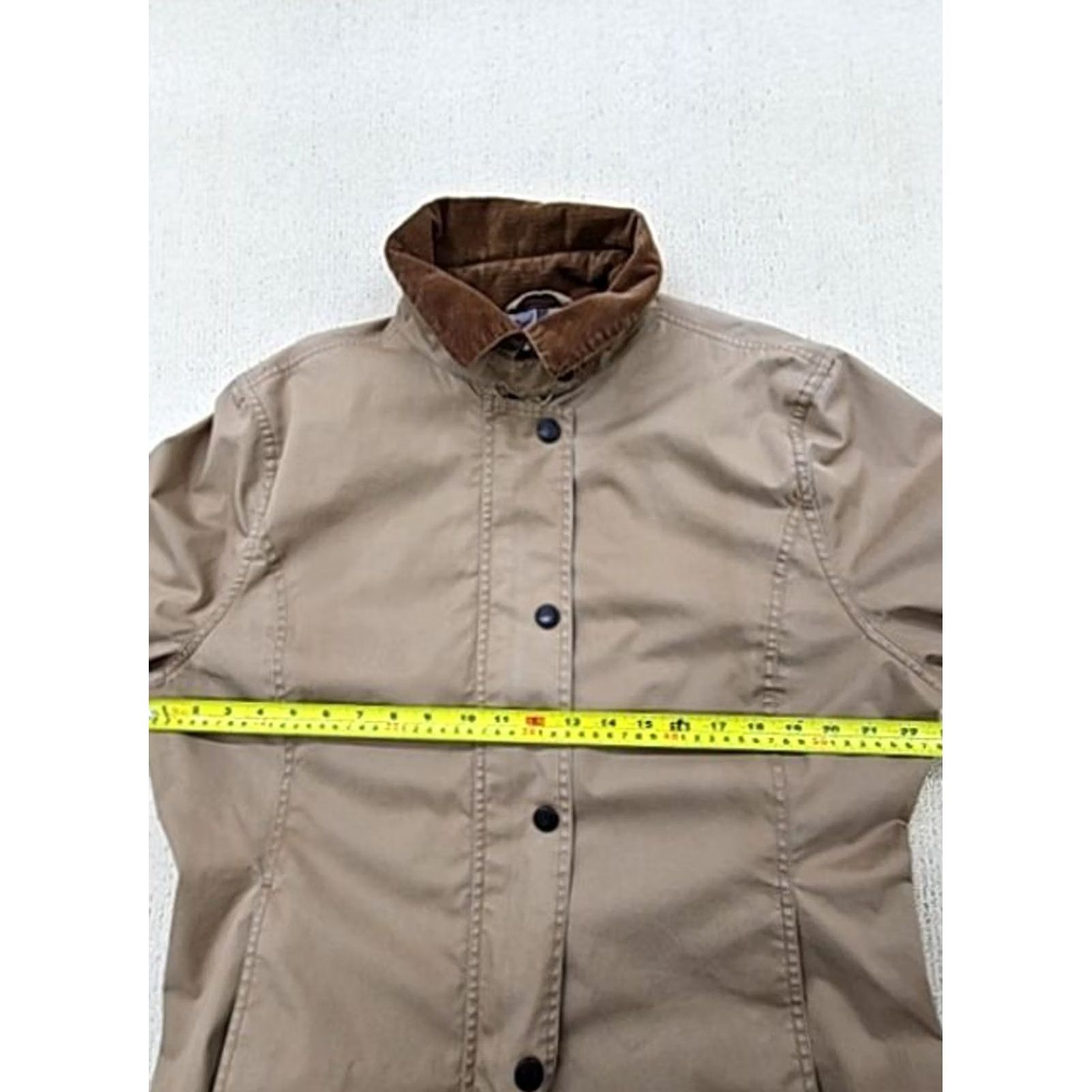 Barbour Barbour Women’s Olive Waxed Cotton Tailored Jacket Size 16 Size XXL / US 16-18 / IT 52-54 - 7 Thumbnail