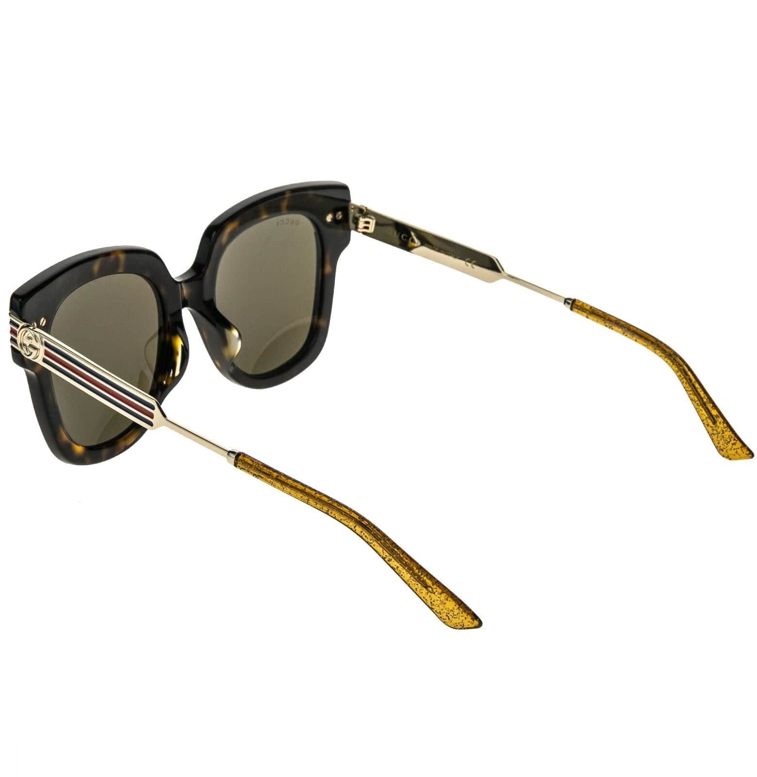 Gucci GUCCI GG0281S WEB 0281 Gold Brown Metal Sunglasses 002 Size ONE SIZE - 8 Thumbnail