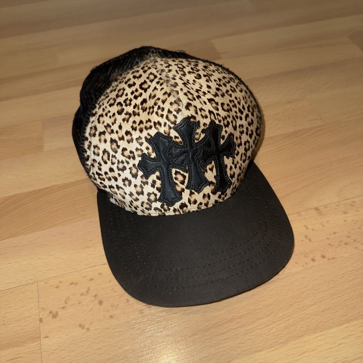 Chrome Hearts Chrome Hearts Leopard Print Hat w/ Leather Cross Patches Size ONE SIZE - 4 Thumbnail