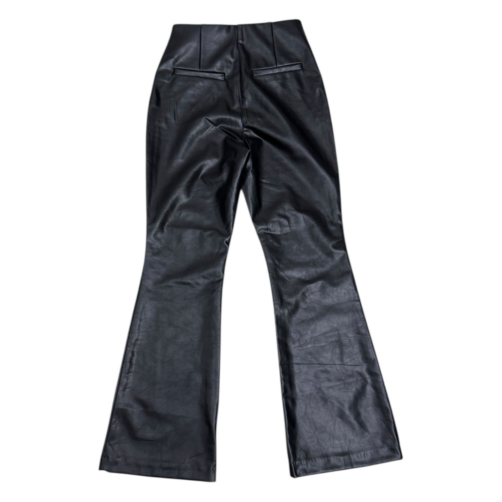 Abercrombie & Fitch ABERCROMBIE & FITCH Vegan Leather CURVE LOVE Flared Pants 00 Size 24" / US 00 / IT 34 - 2 Thumbnail