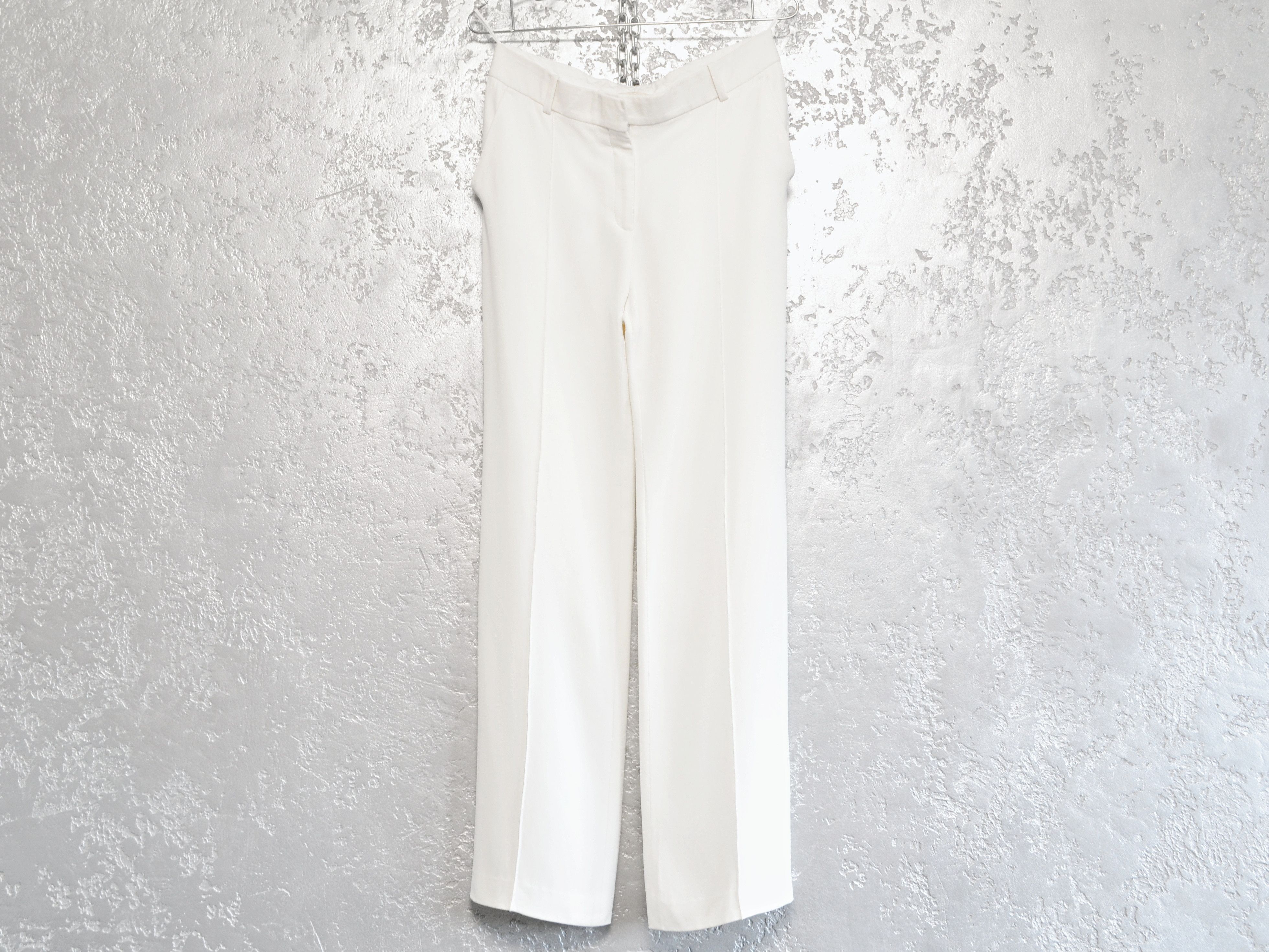Celine CELINE Made in Italy White Straight-Leg Pants Vintage Size 25" / US 0 / IT 36 - 1 Thumbnail