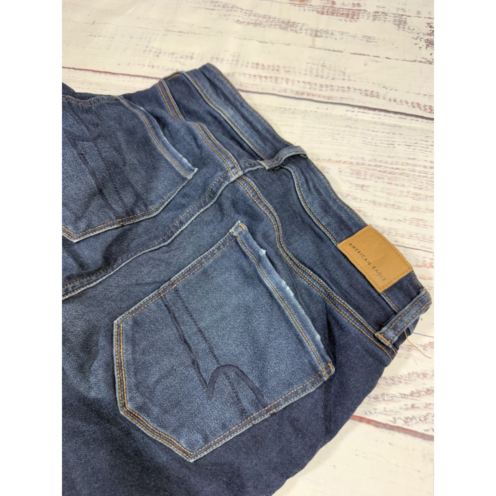 American Eagle Outfitters American Eagle Outfitters Slim Jeans Women's 2 27in Inseam Blue Distressed Stretch Raw Hem Ankle Regular 28in SD Size 26" / US 2 / IT 38 - 7 Thumbnail