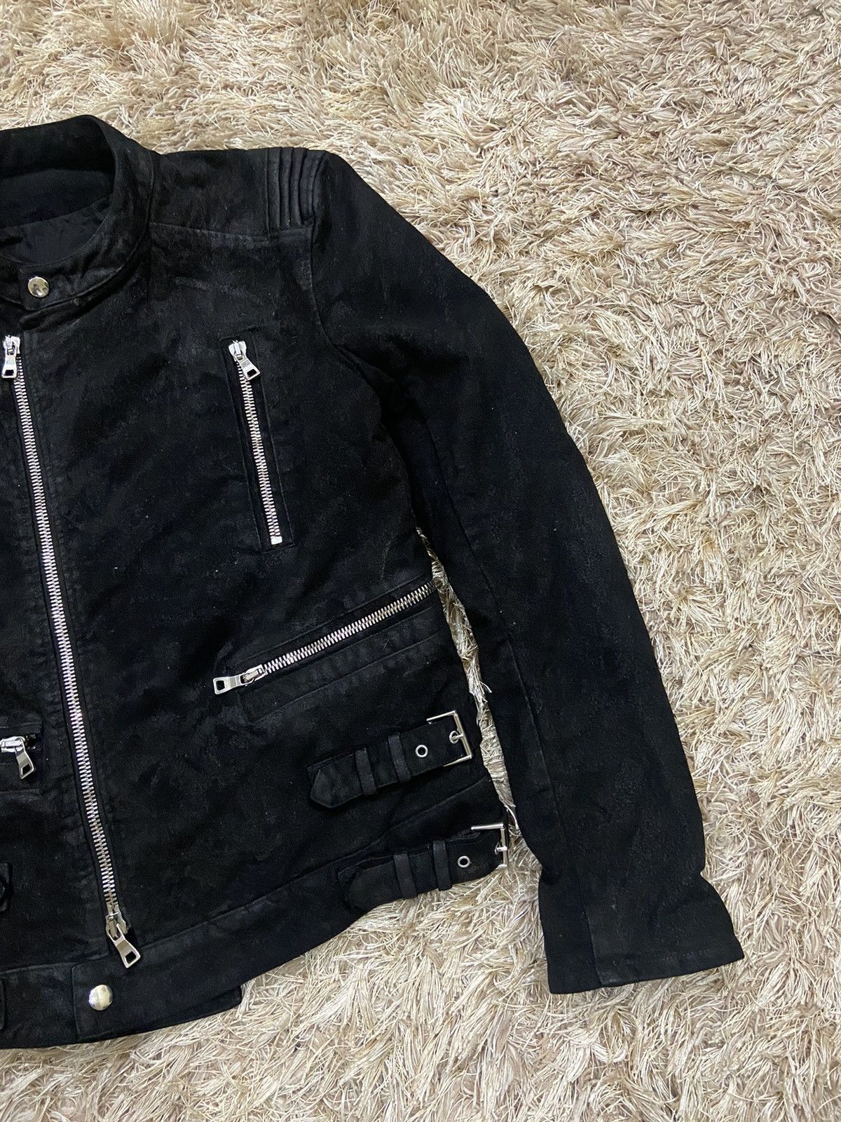 Balmain Balmain Double Collar Zipped Bondage Suede Jacket Size US M / EU 48-50 / 2 - 3 Thumbnail