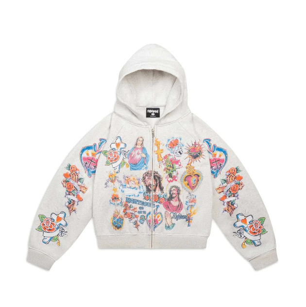 Other We Are Righteous 'Risen King' Grey Zip Up Hoodie Size US L / EU 52-54 / 3 - 1 Preview