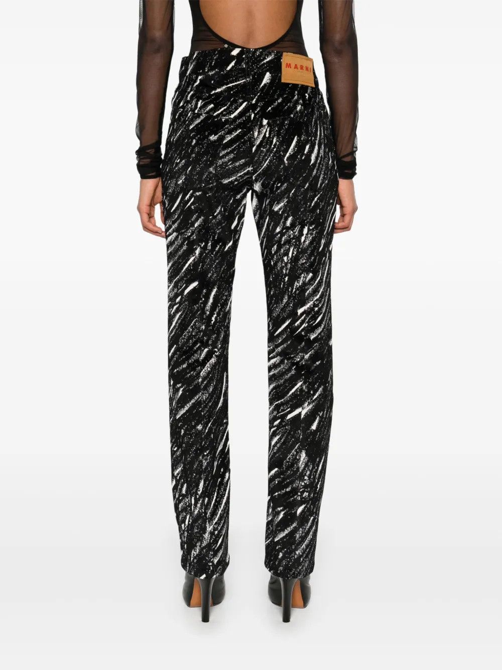 Marni o1y1125 Casual Pant in Black/White Size 26" / US 2 / IT 38 - 3 Thumbnail
