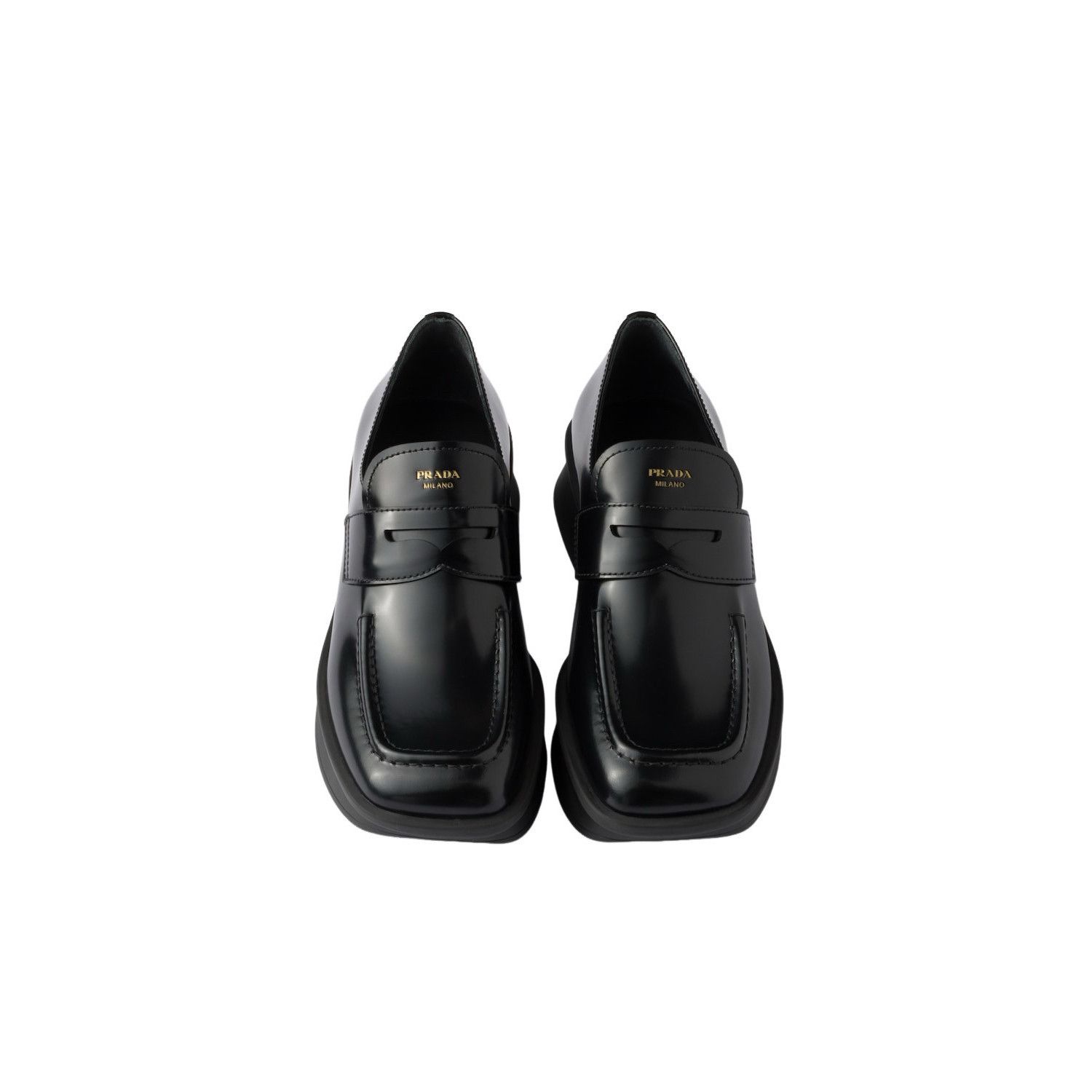 Prada PRADA Equal $1370 Black Brushed Leather Loafers New And Auth Size US 9 / IT 39 - 3 Thumbnail