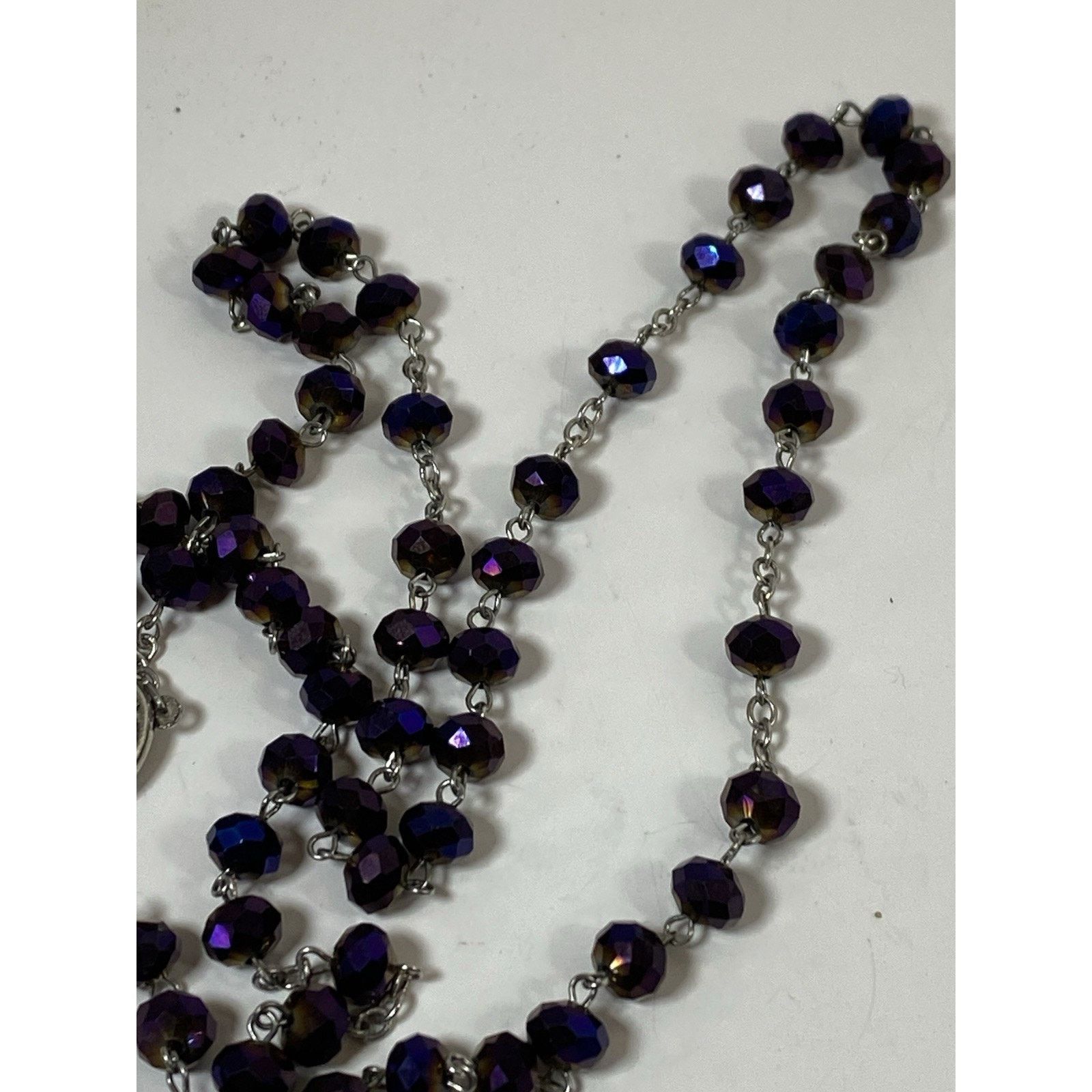 Other JERUSALEM TERRA Rosary Purple Crystalized Beads Rosary Size ONE SIZE - 8 Thumbnail