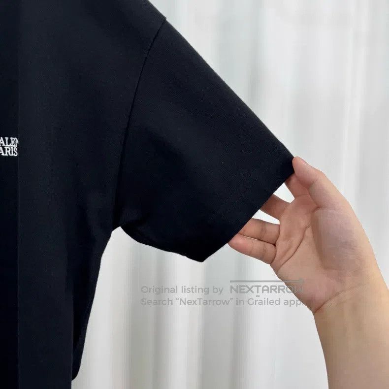 Balenciaga Balenciaga Embroidered Boomerang Lettering Short Sleeve Size US S / EU 44-46 / 1 - 4 Thumbnail