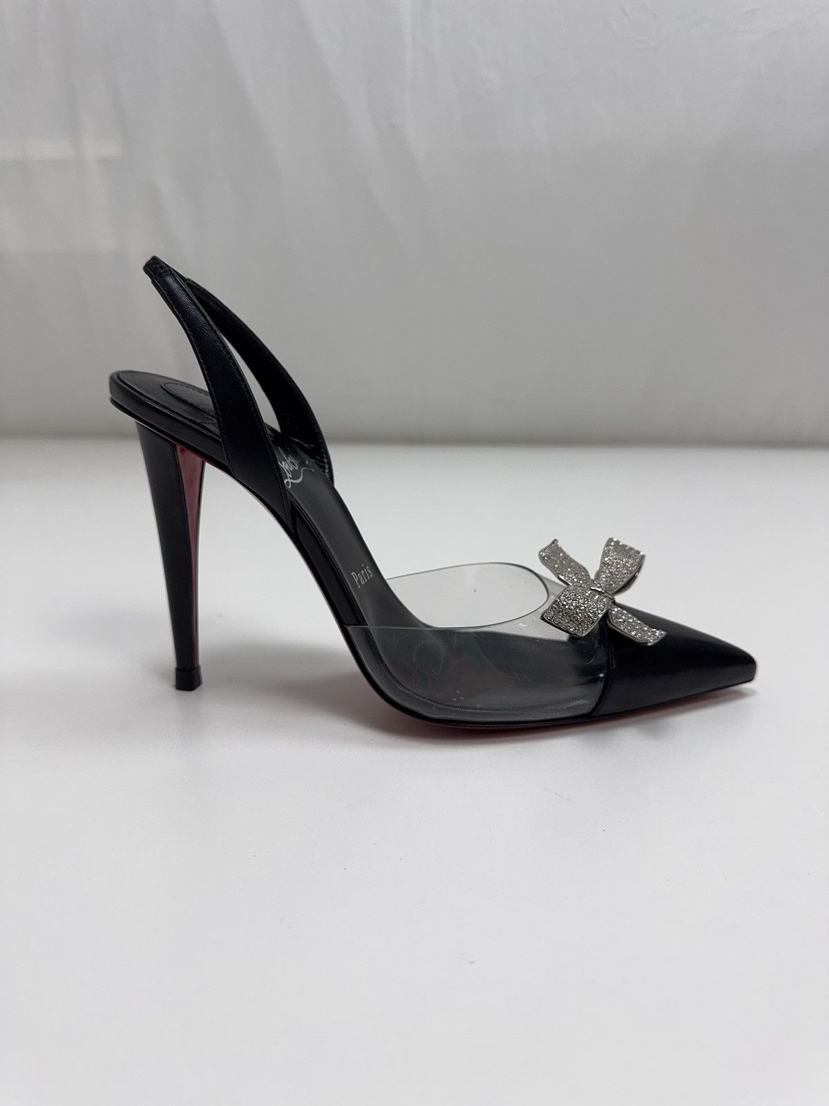Christian Louboutin Christian Louboutin Astrinodo Sling PVC 100 Heels Size US 5.5 / IT 35.5 - 4 Thumbnail