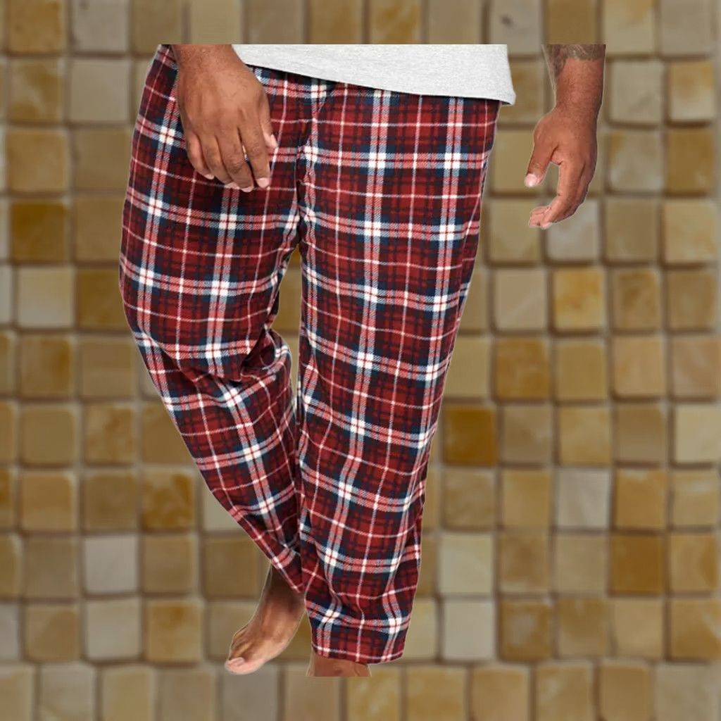 Vintage NEW SONOMA PLAID PAJAMA PANTS BIG AND TALL 1XB MICROFLEECE PJS PJ BOTTOMS MENS Size US 36 / EU 52 - 1 Preview