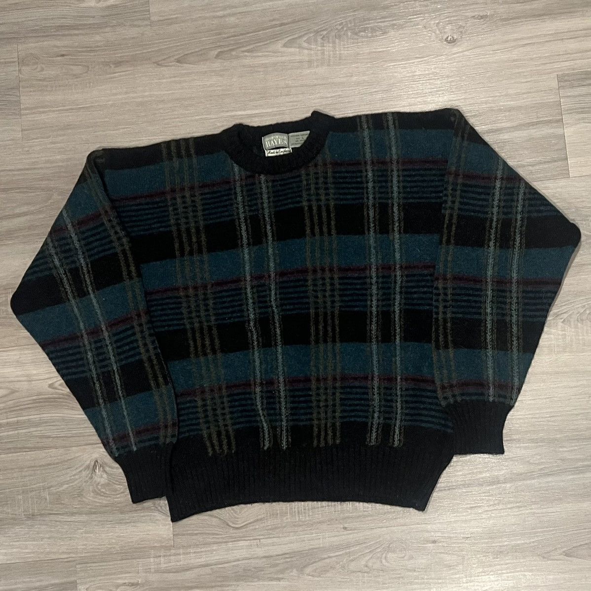 Other Vintage Christopher Hayes Plaid/Tartan Wool Shetland Sweater Size US L / EU 52-54 / 3 - 1 Thumbnail