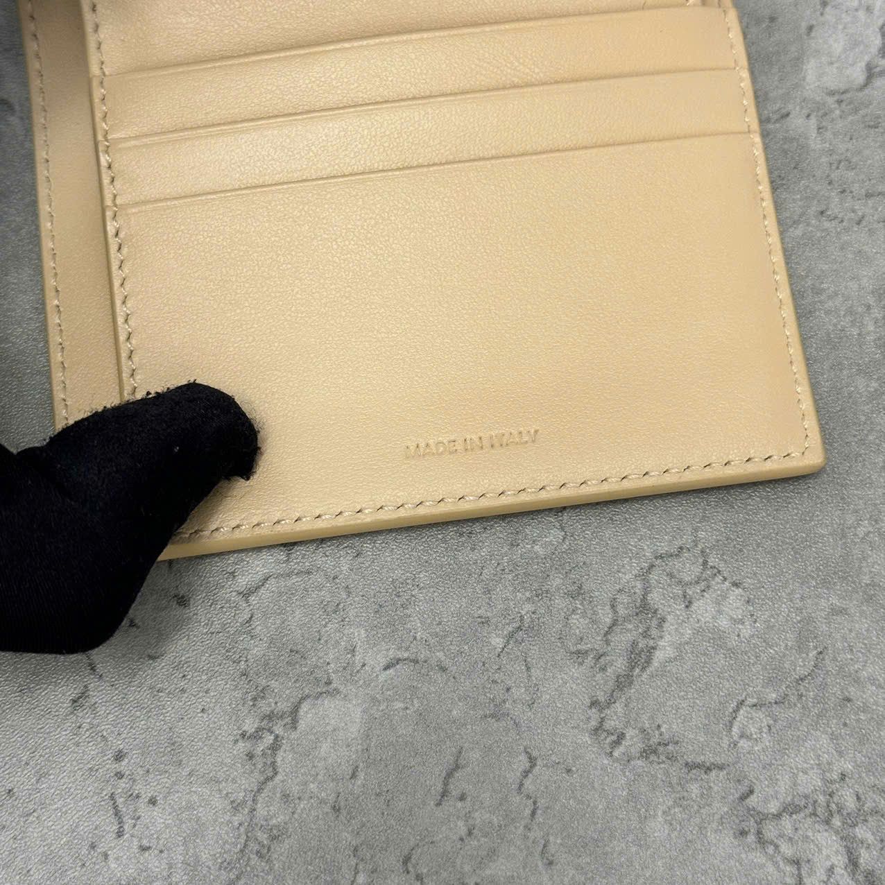 Celine CELINE Small Wallet Triomphe In Shiny Calfskin BEIGE Size ONE SIZE - 10 Thumbnail