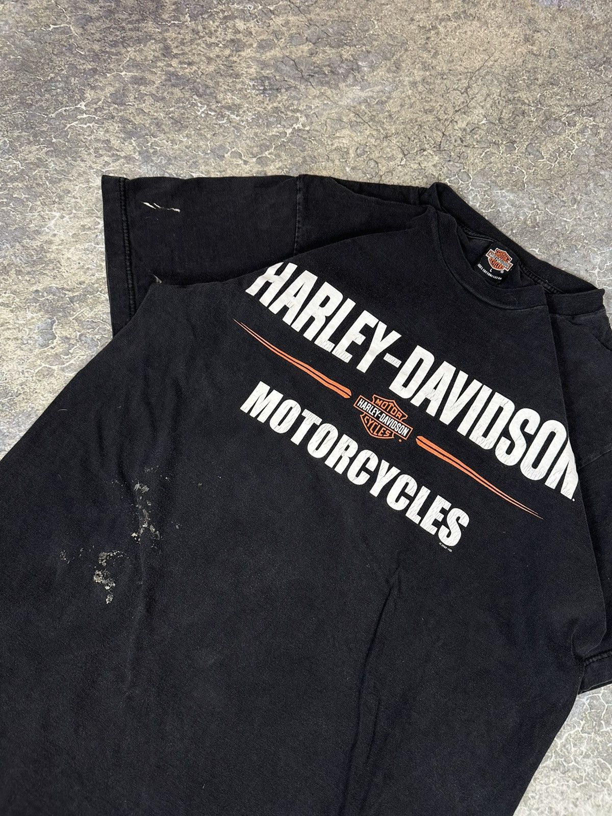 Harley Davidson × Vintage Vintage Thrashed Harley Davidson Tee Size US L / EU 52-54 / 3 - 2 Thumbnail