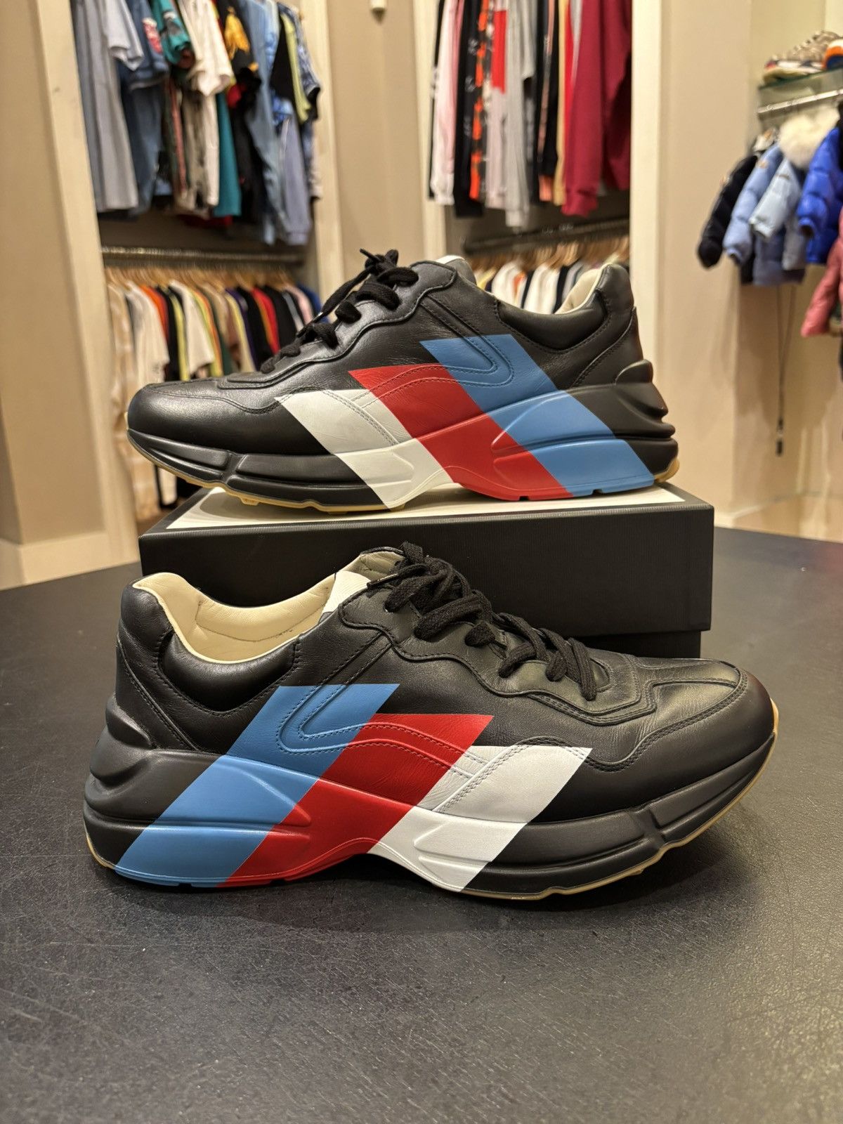 Gucci Gucci Rython Stripe Sneaker Size US 10 / EU 43 - 1 Thumbnail