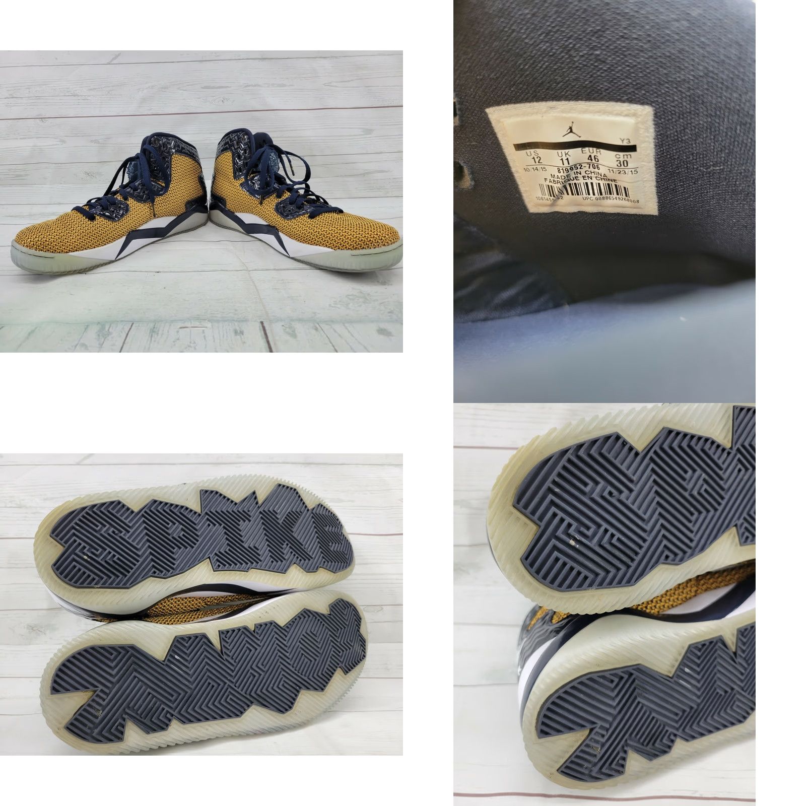 Nike Nike Air Jordan Spike Forty Lee Dunk From Above Gold Leaf Size 12 819952-706 Mens Sneaker Nike Air 90s Spike Forty From Above Leafs Size US 13 / EU 46 - 8 Thumbnail