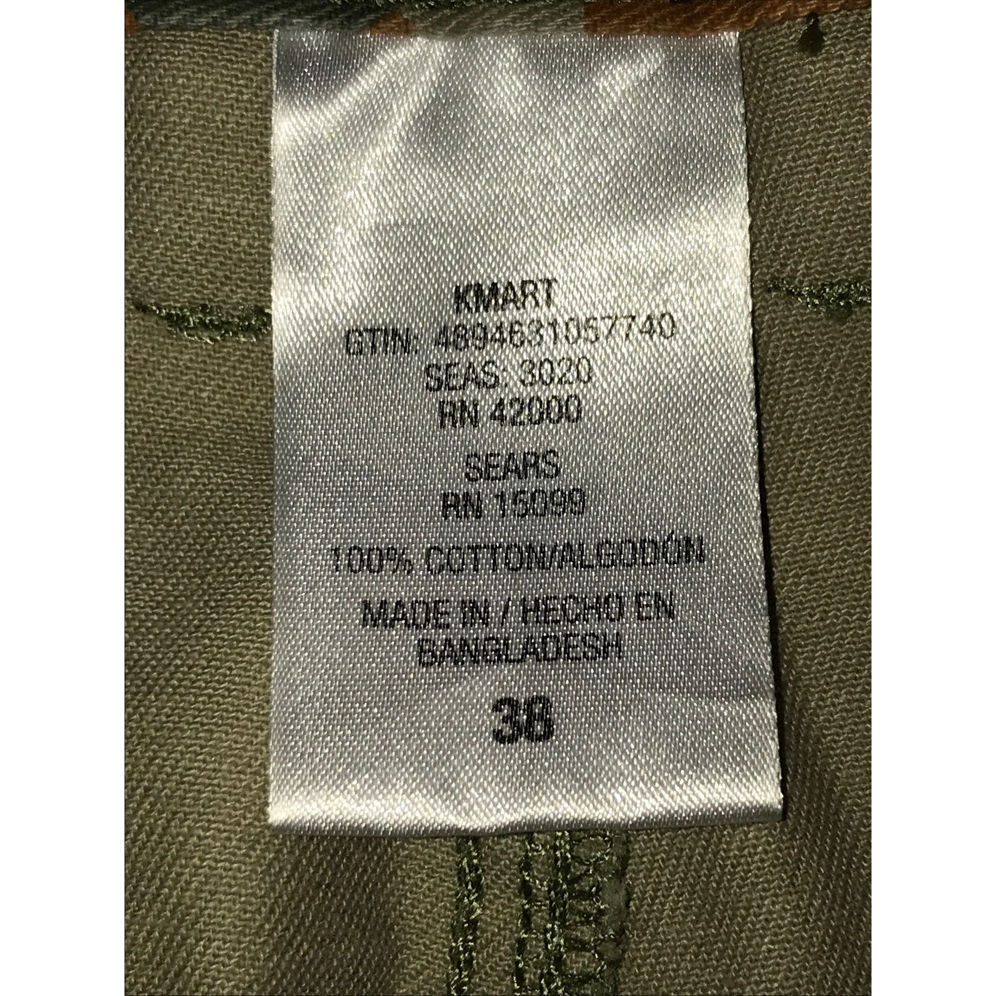 Other Basic Edistion Mens Green & Orange Camouflage Cargo Shorts Size US 38 / EU 54 - 4 Thumbnail