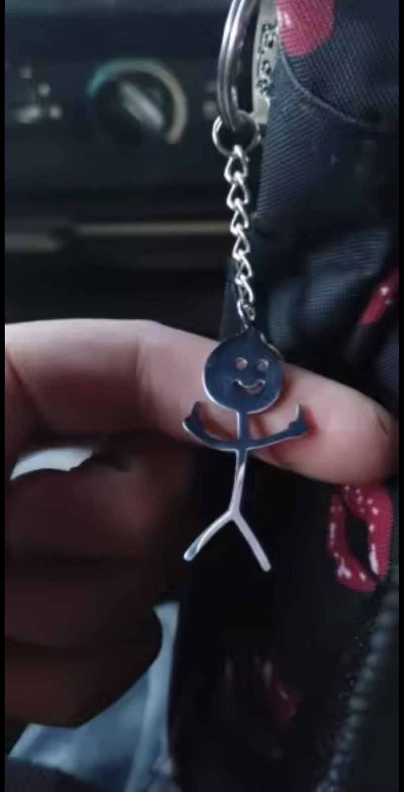Designer Finger stickman keychain stainless steel Size ONE SIZE - 5 Thumbnail