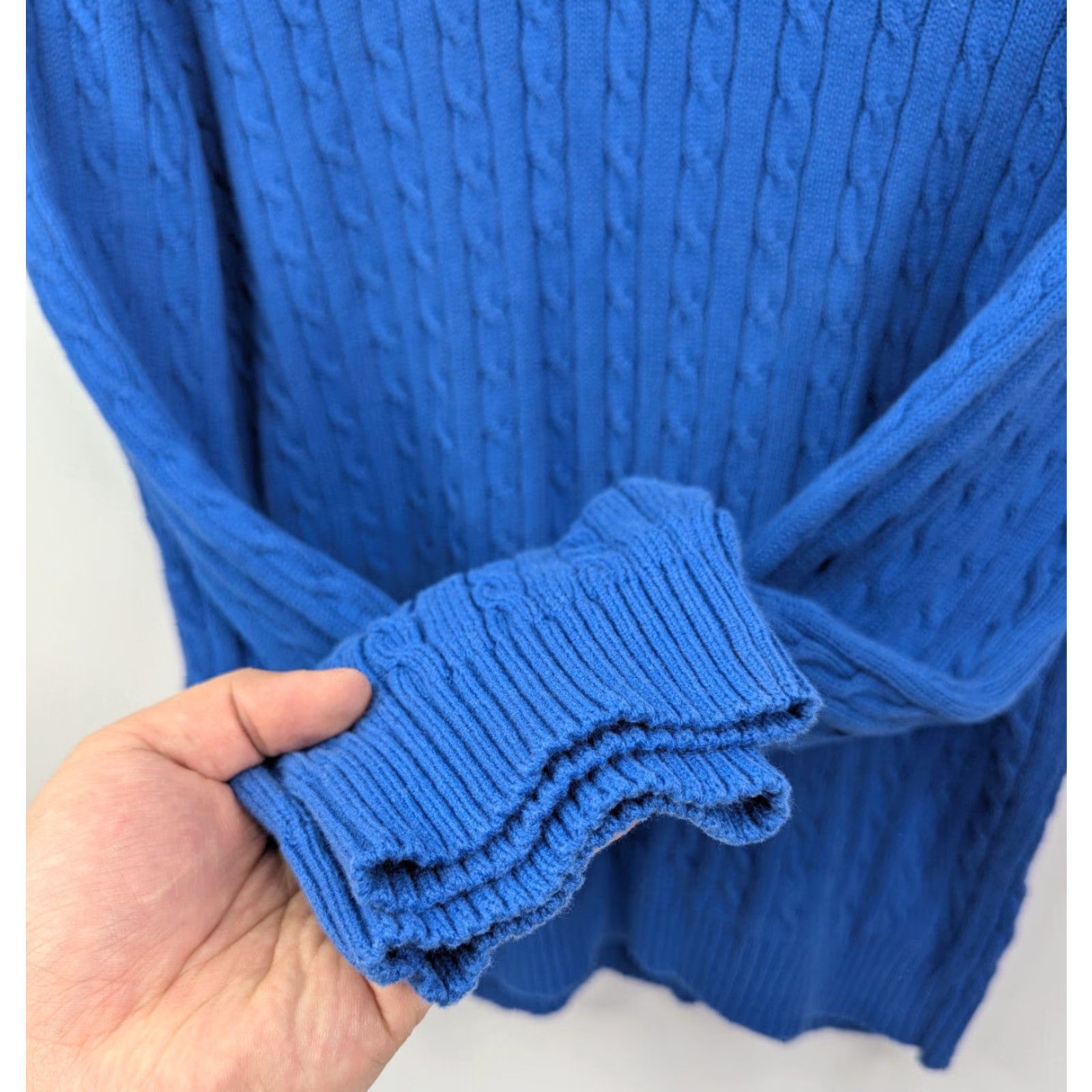 Ralph Lauren Lauren Ralph Lauren Cableknit Turtle Neck Sweater Blue Women's XL Pullover Knit Pullover Shirt? Size XL / US 12-14 / IT 48-50 - 4 Thumbnail