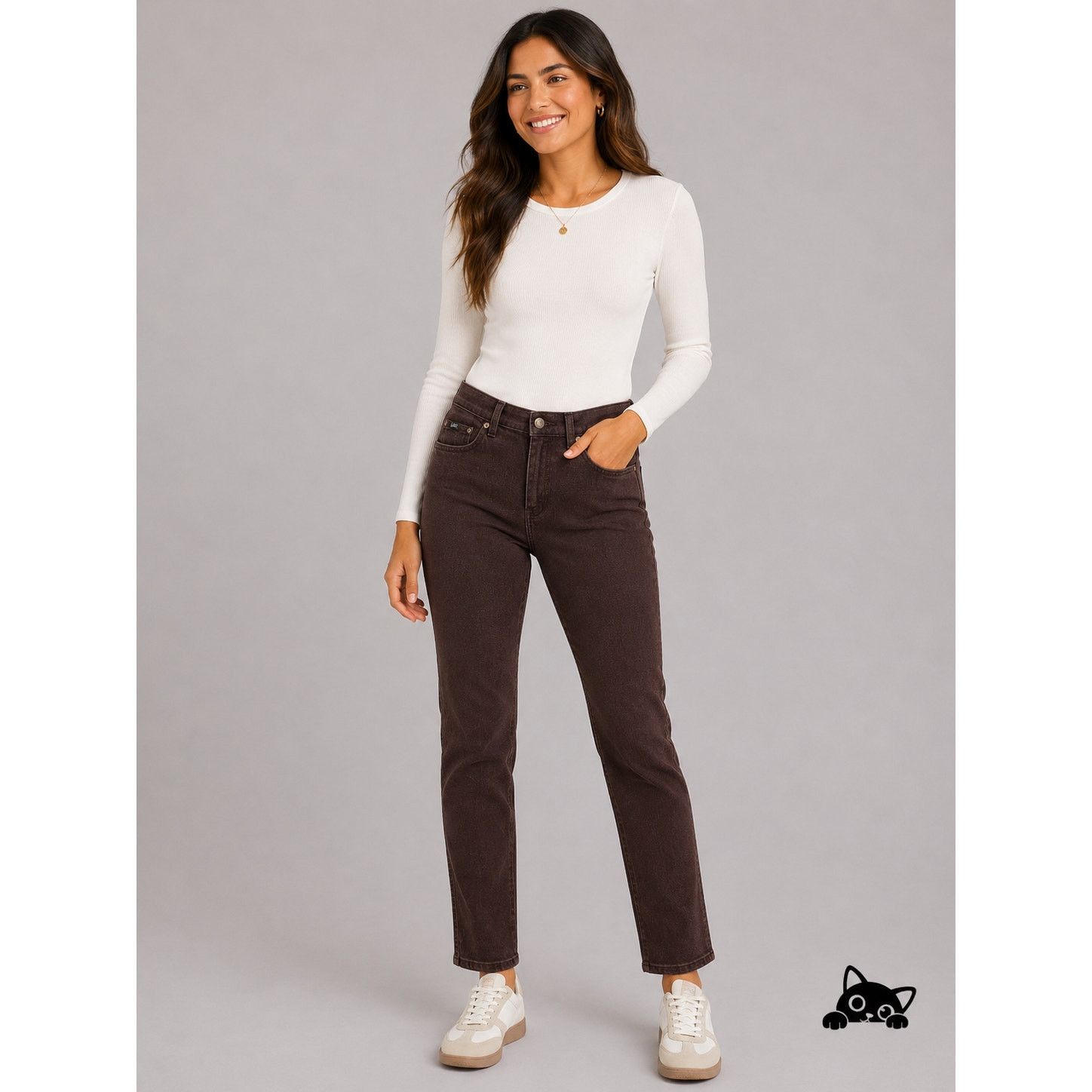 Lee Lee Original Brown Denim Mid Rise 5-Pocket Slim Jeans 4 Size 27" / US 4 / IT 40 - 3 Thumbnail