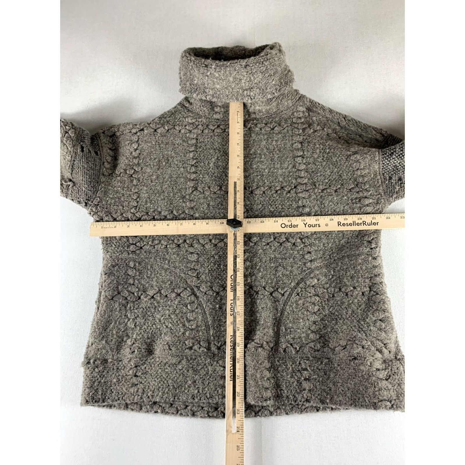 Prana prAna Sweater Womens M Gray Knit Women Turtleneck Long Sleeve Wool Blend Size M / US 6-8 / IT 42-44 - 3 Thumbnail