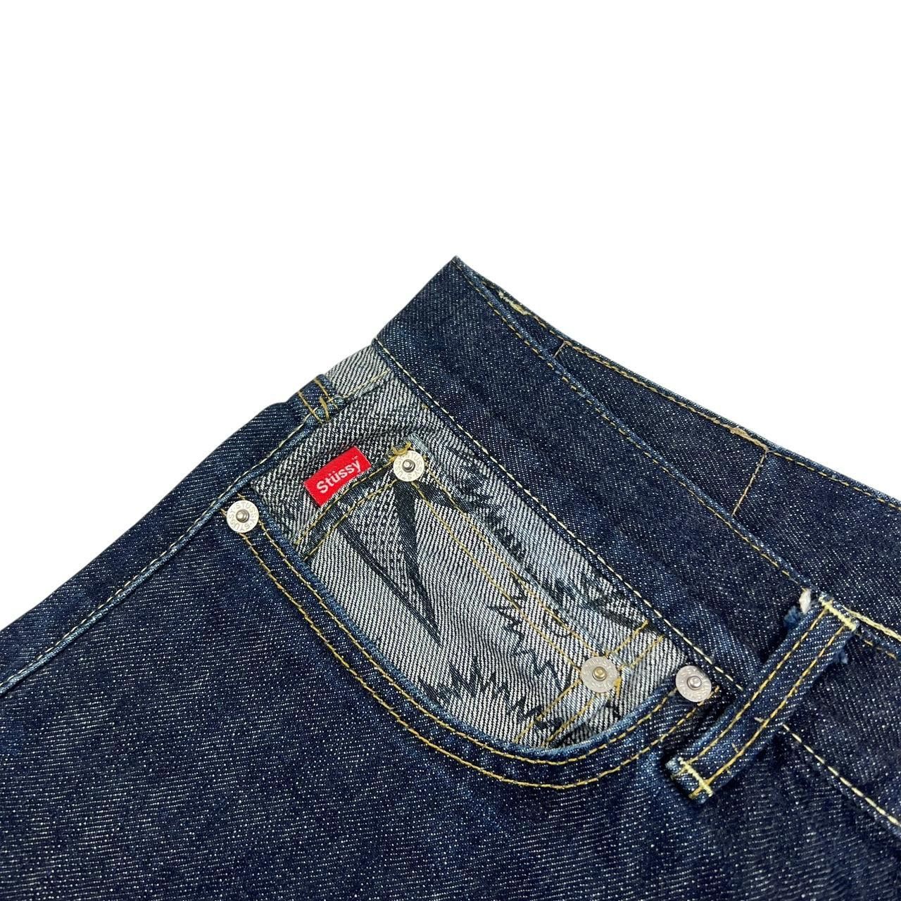 Stussy Vintage 2000s Stussy Comic Jeans - Waist: 34” Size US 34 / EU 50 - 6 Thumbnail